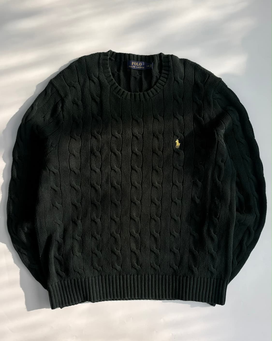 [L] 폴로랄프로렌 초록 케이블 니트 스웨터 상품이미지1