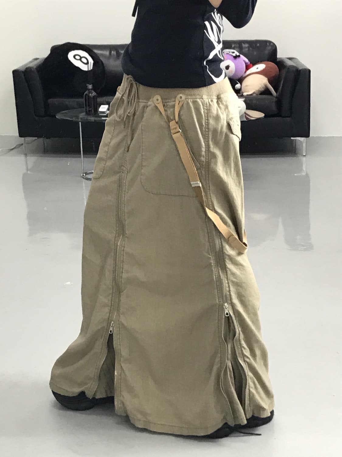 G.O.A Beige Detail Long Skirts 상품이미지3