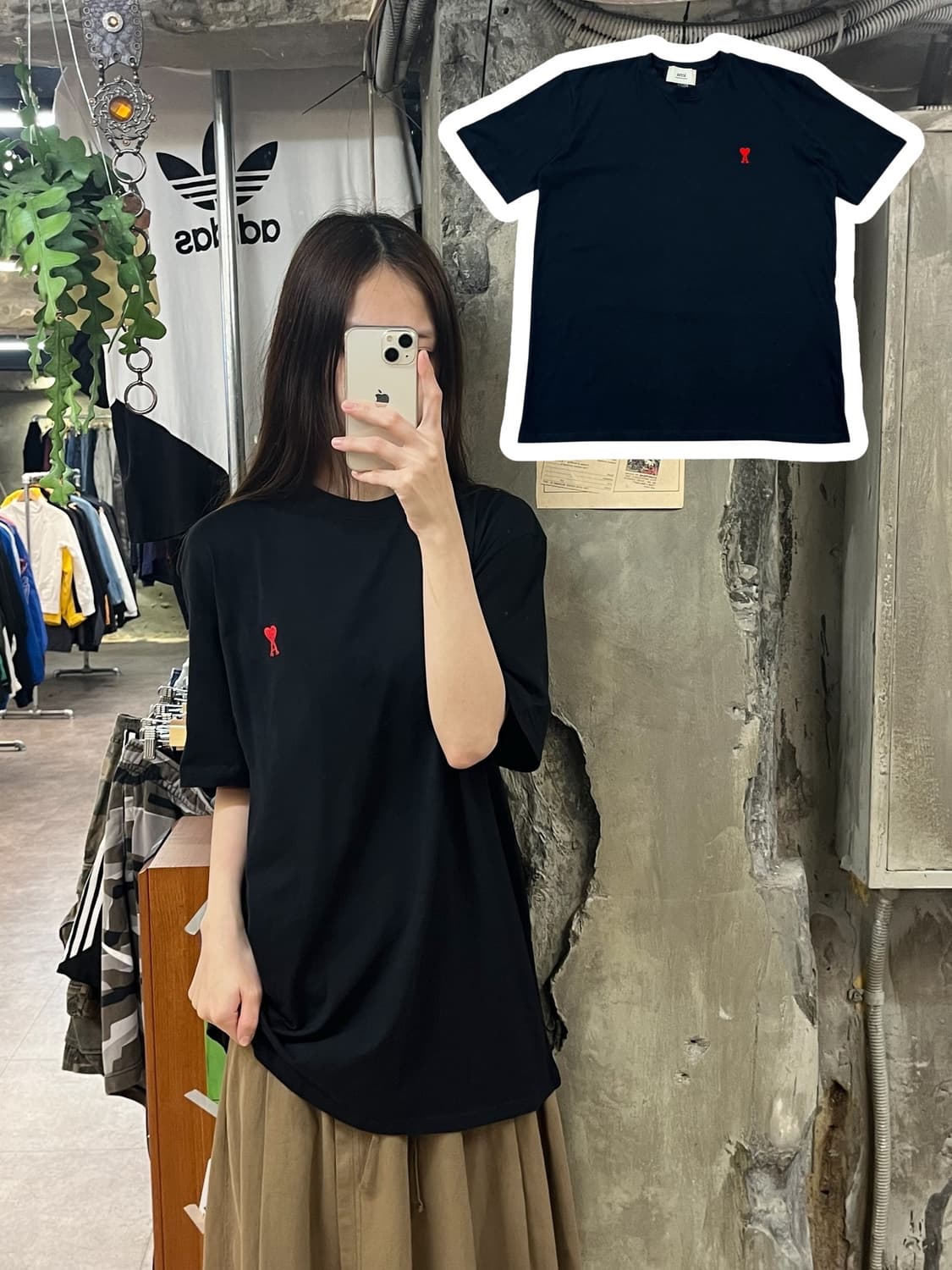 아미 반팔티 블랙 XL #csz840 상품이미지1