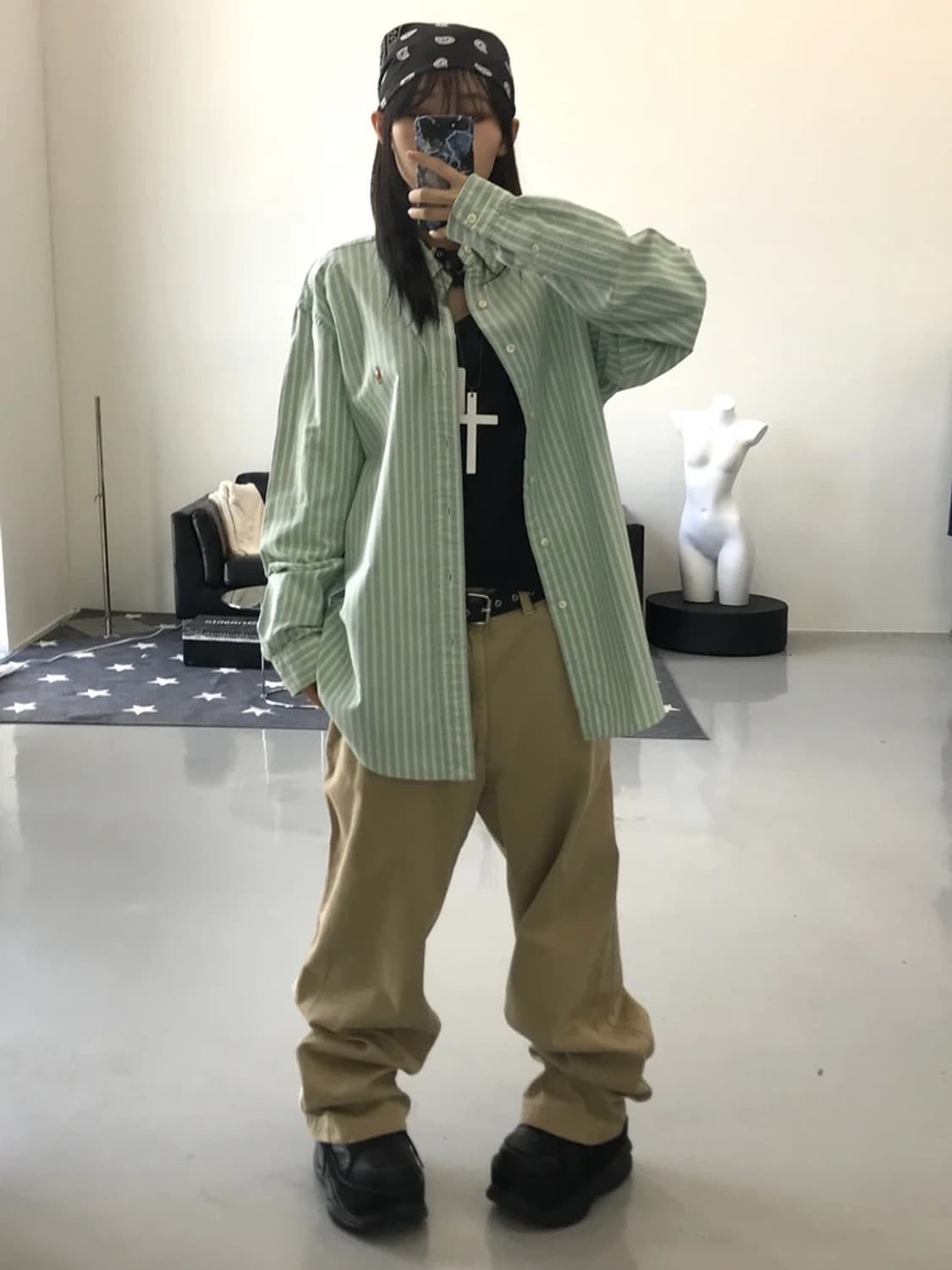 폴로 랄프로렌 스트라이프 민트 셔츠 상품이미지2