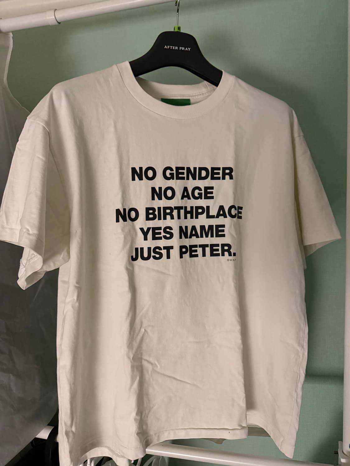 마이네임이즈피터 반팔 슬로건 티셔츠 상품이미지1