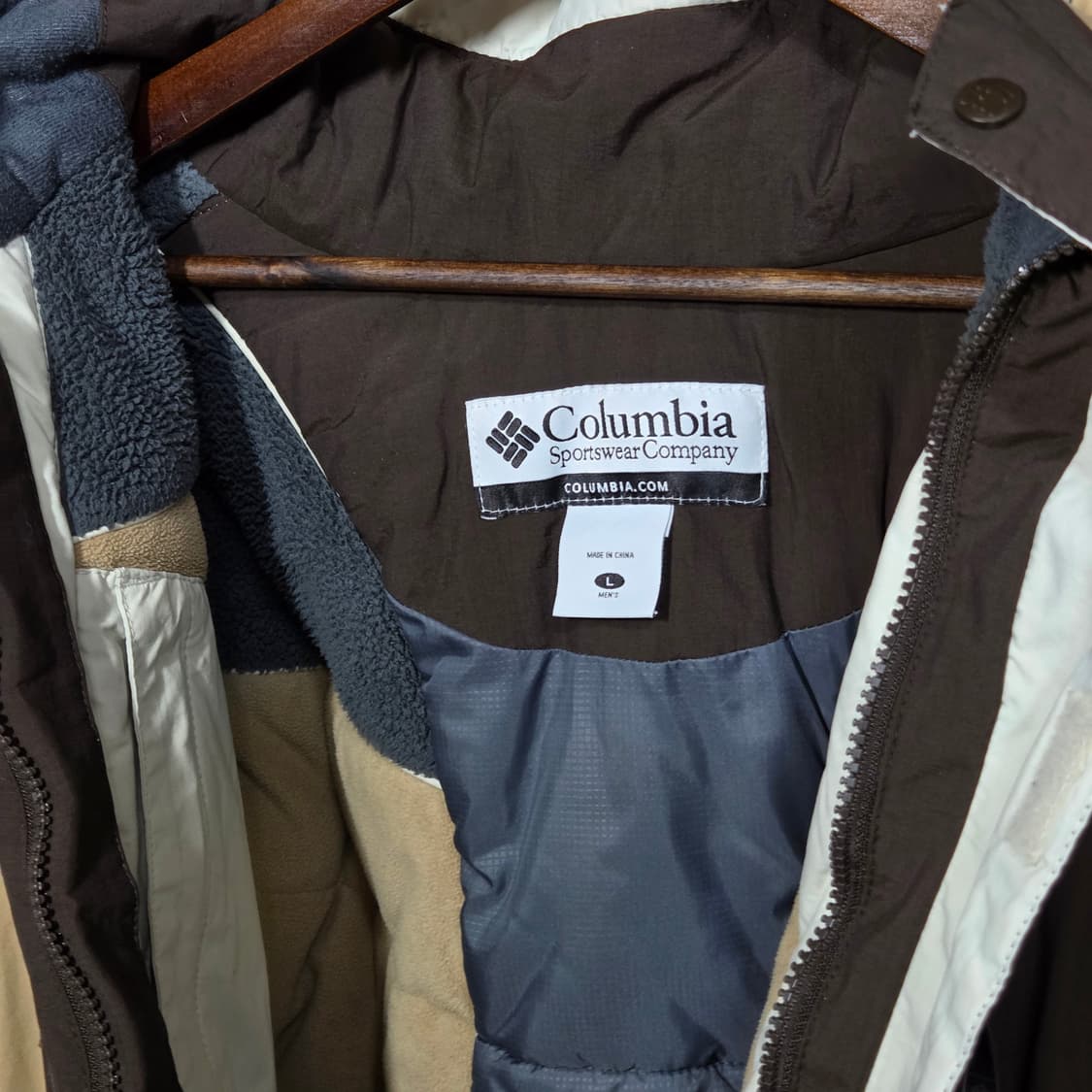 00S 컬럼비아 브라운 배색 투지퍼 패디드 자켓 상품이미지8