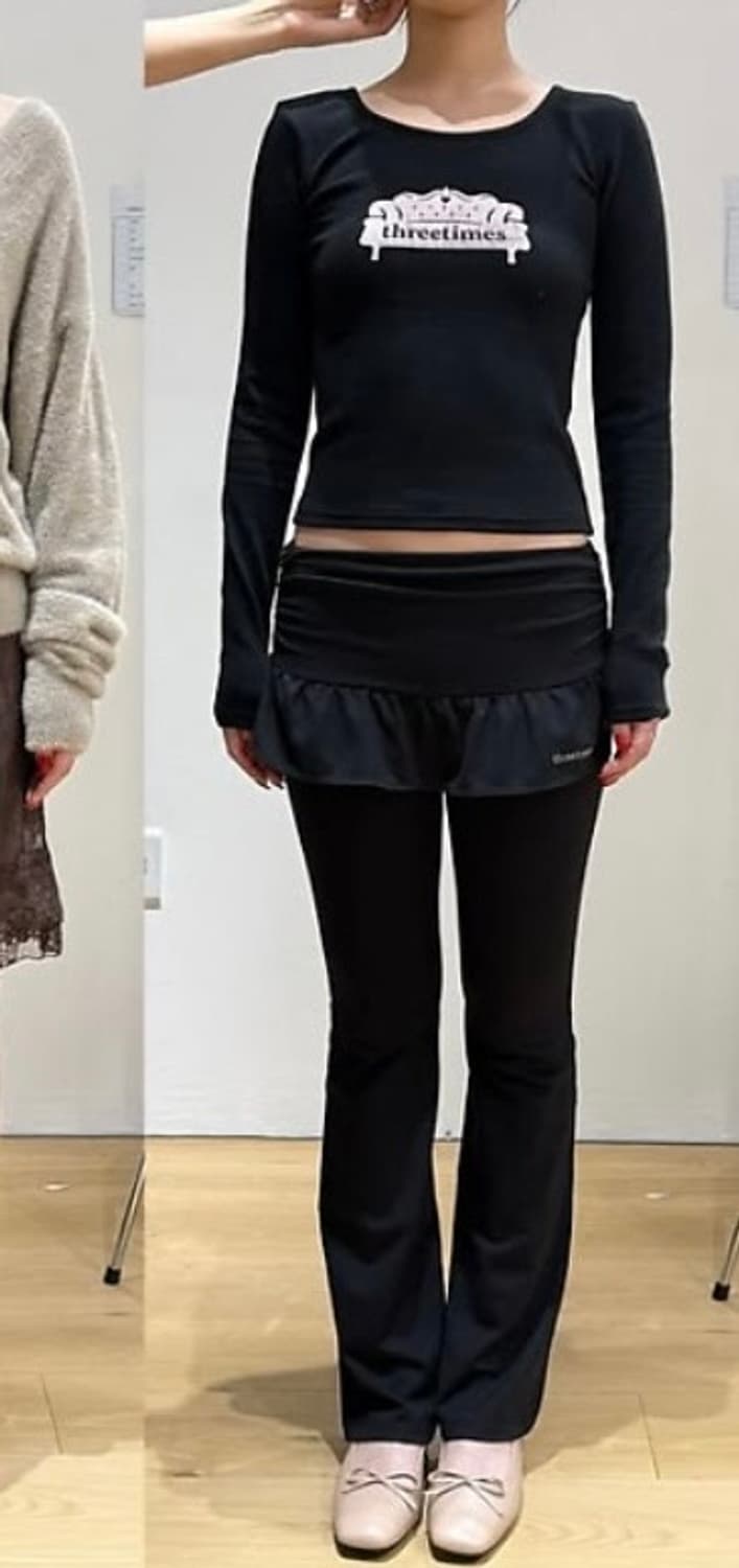 새상품) 쓰리타임즈 pink sofa tee 쓰리타임즈 핑크소파티 블랙 상품이미지3