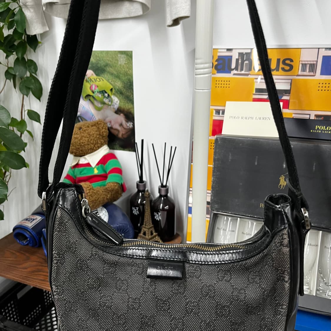 구찌 캔버스/레더 크로스백 상품이미지2