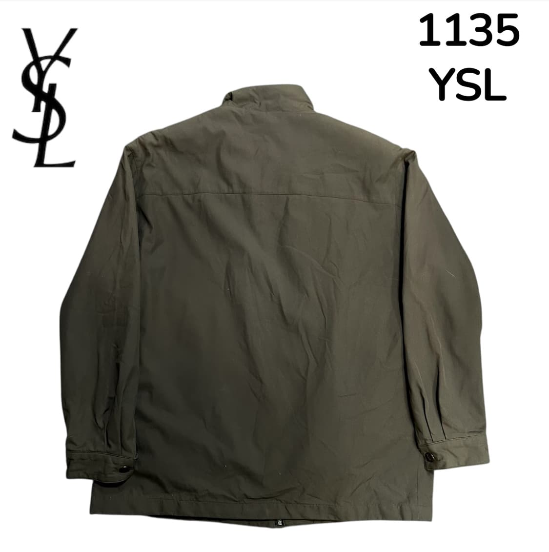 Ysl 입생로랑 아카이브 딥브라운 그레이 내피 분리 블루종 자켓 L 상품이미지3