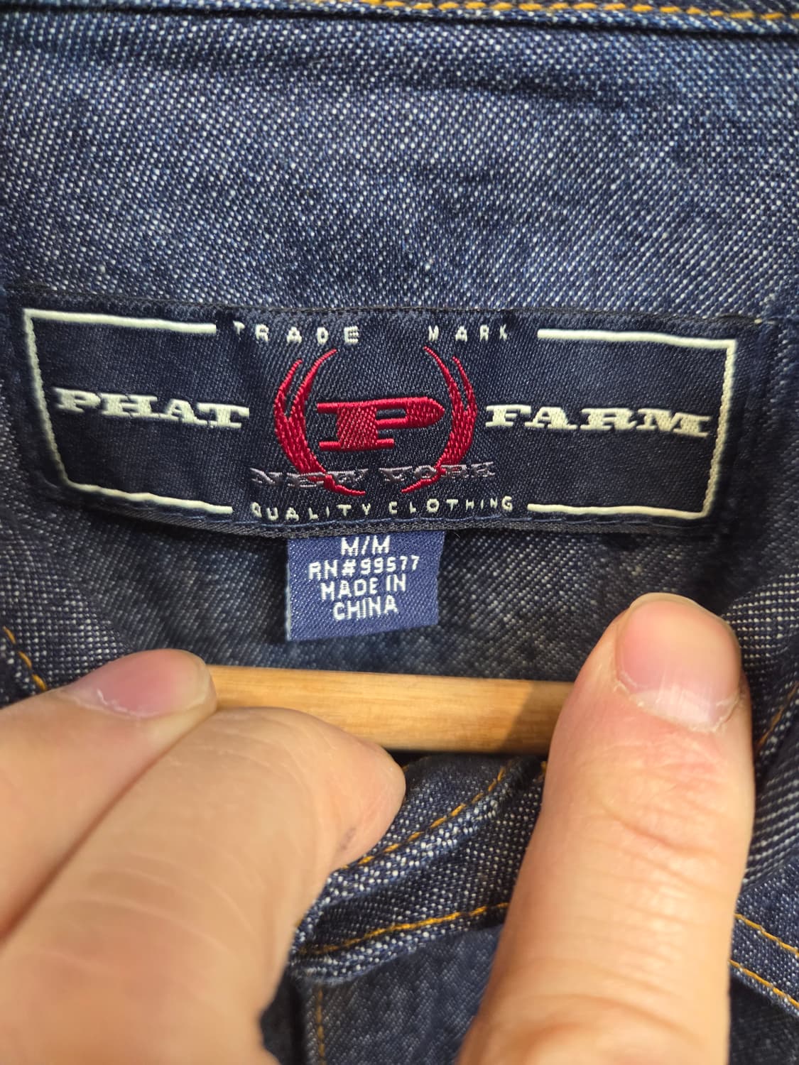 펫팜 올드스쿨 빈티지 힙합 데님셔츠 자켓 m L 상품이미지3