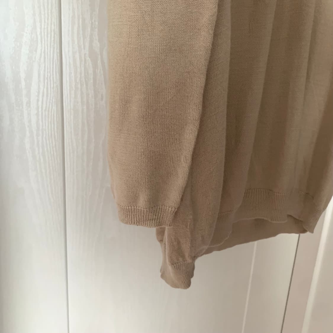 요지 야마모토 Y’s for living 브이넥 베이지 니트 상품이미지2