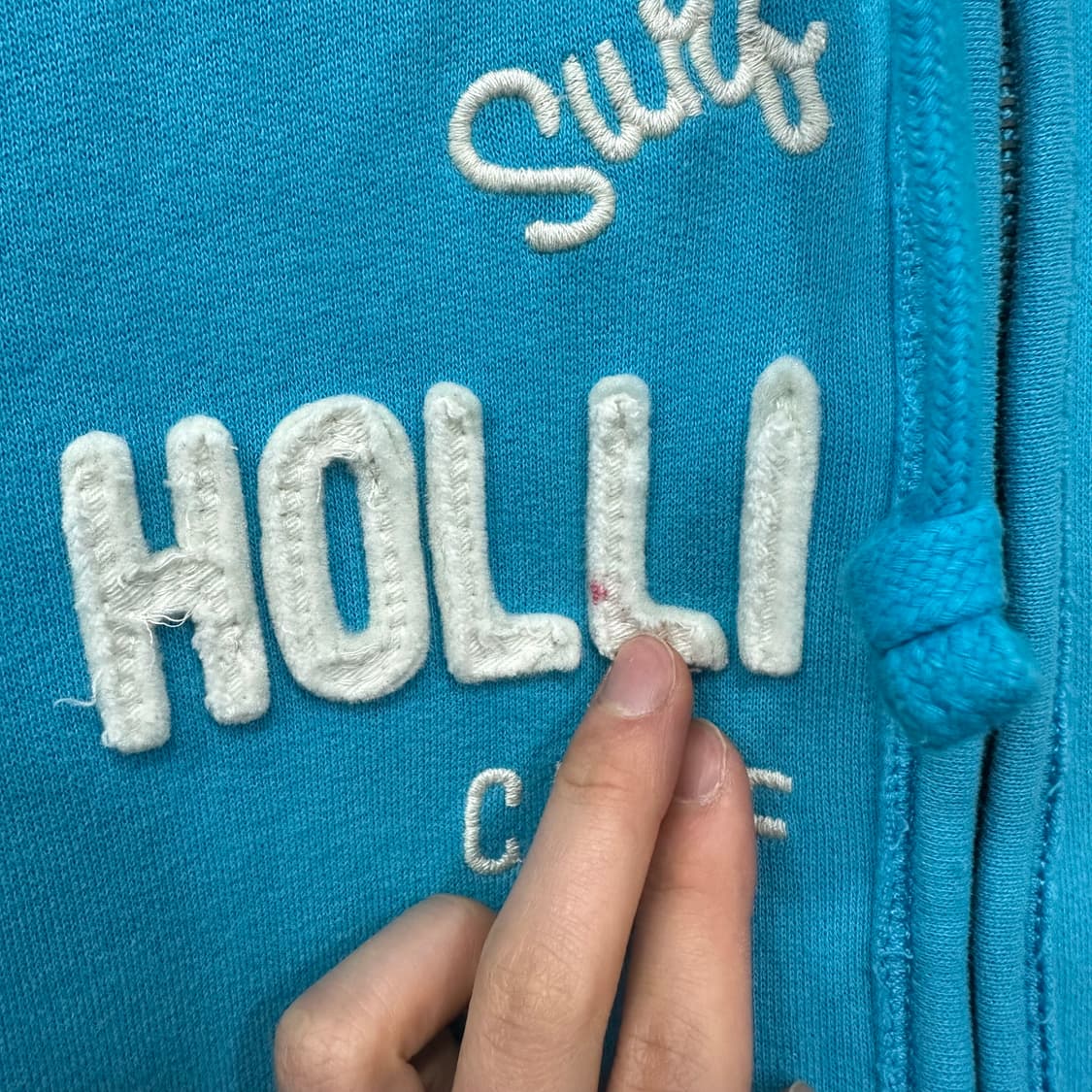 홀리스터 블루 아치로고 후드집업 상품이미지2