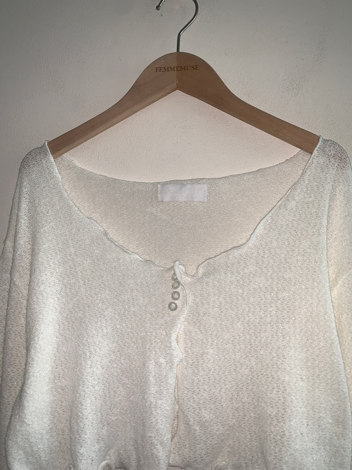 Cong button frill cardigan 상품이미지3