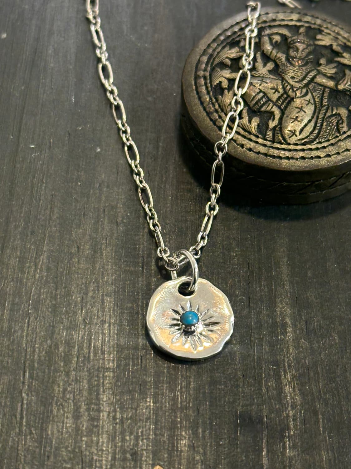 Turquoise star 925silver necklace 상품이미지2