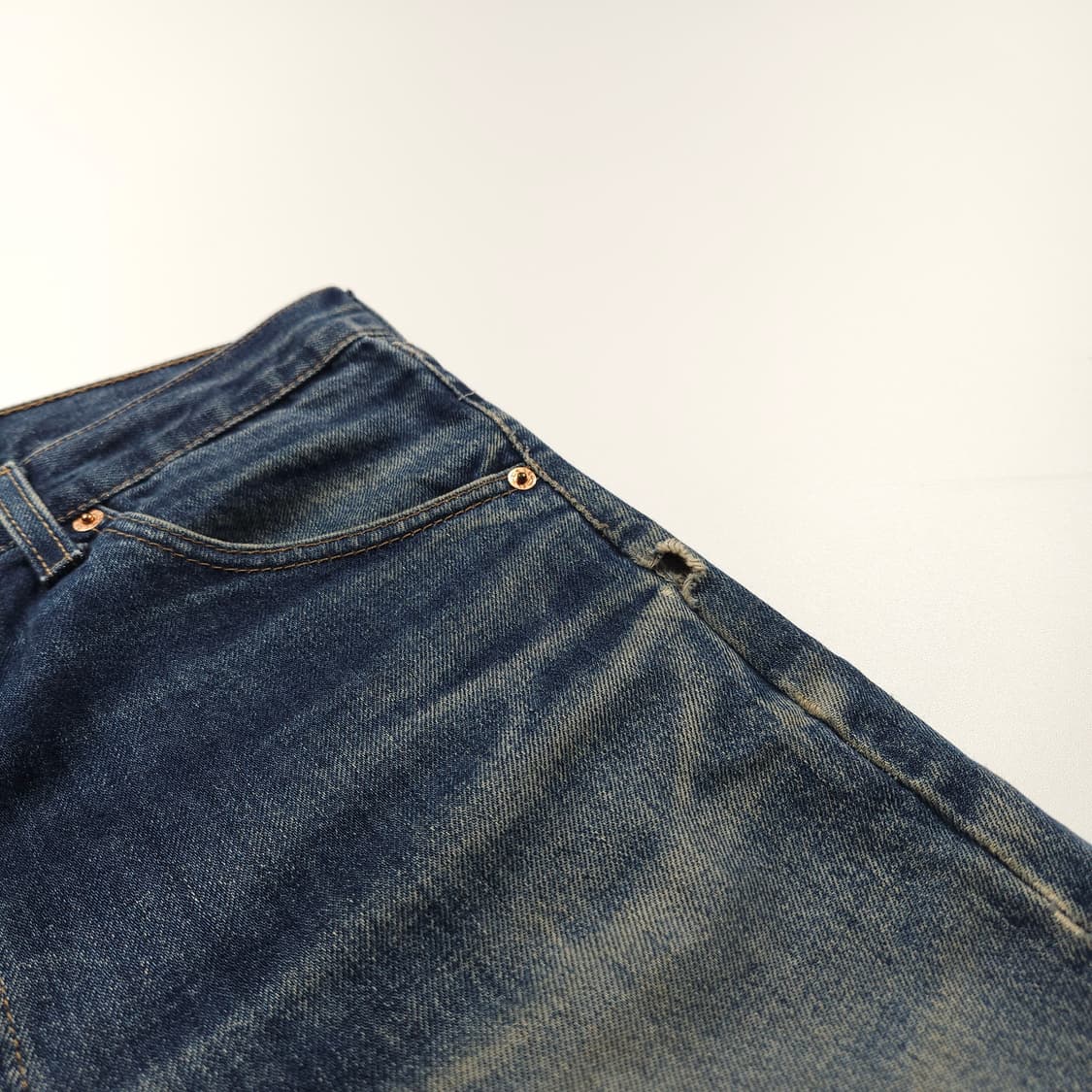 리바이스 521 USA 오리지날 워싱 데님 팬츠 (M) 상품이미지5