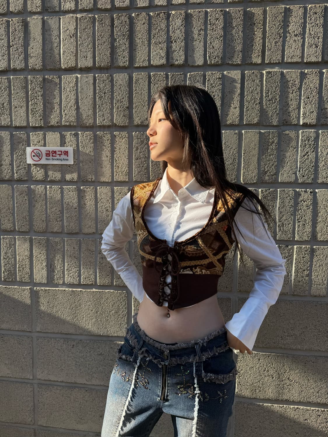 오즈온 보헤미안 무드 코르셋 슬리브리스 상품이미지2