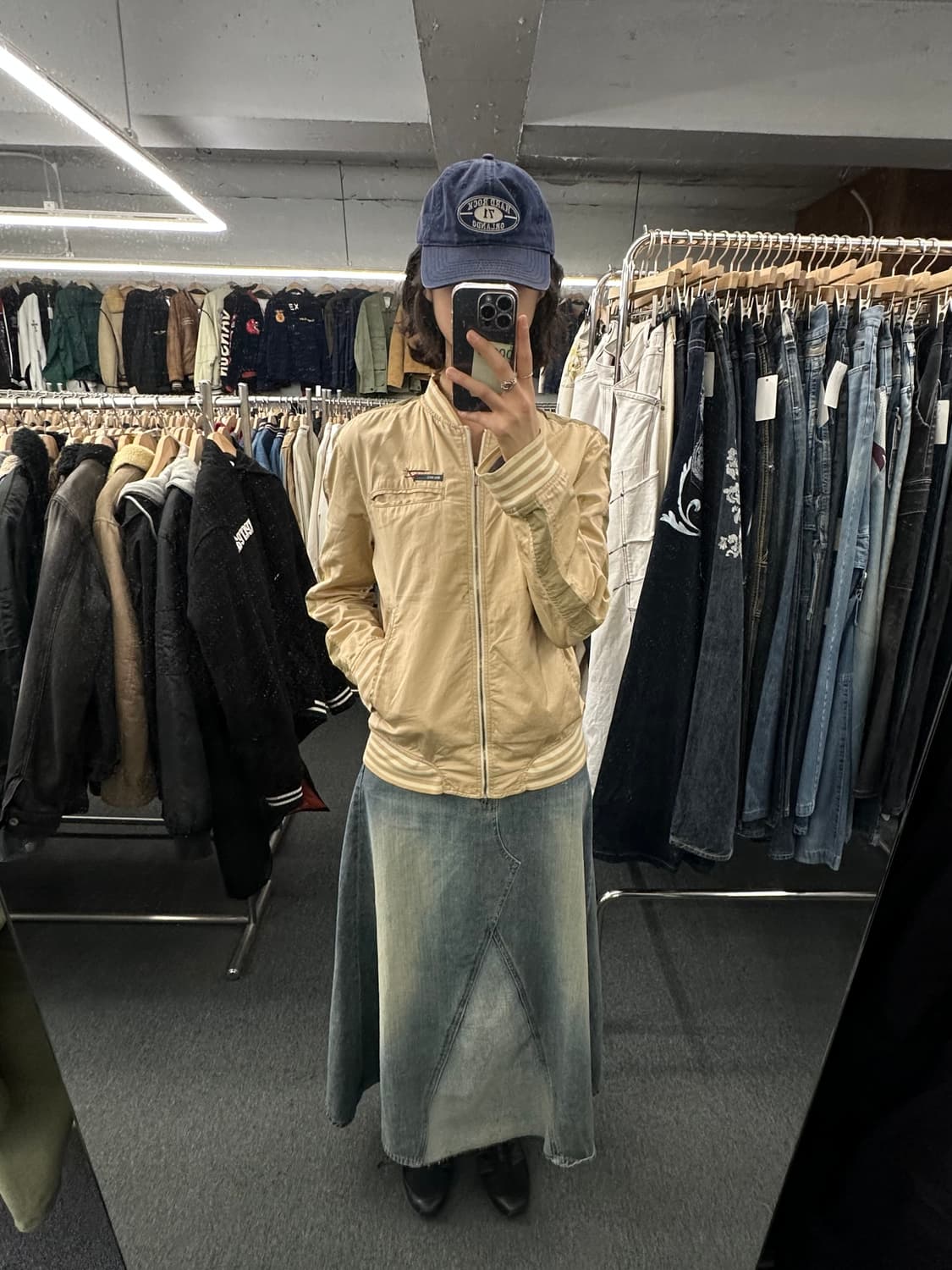 M)디젤 빈티지 베이지 코튼 블루종 자켓(오염) 상품이미지1