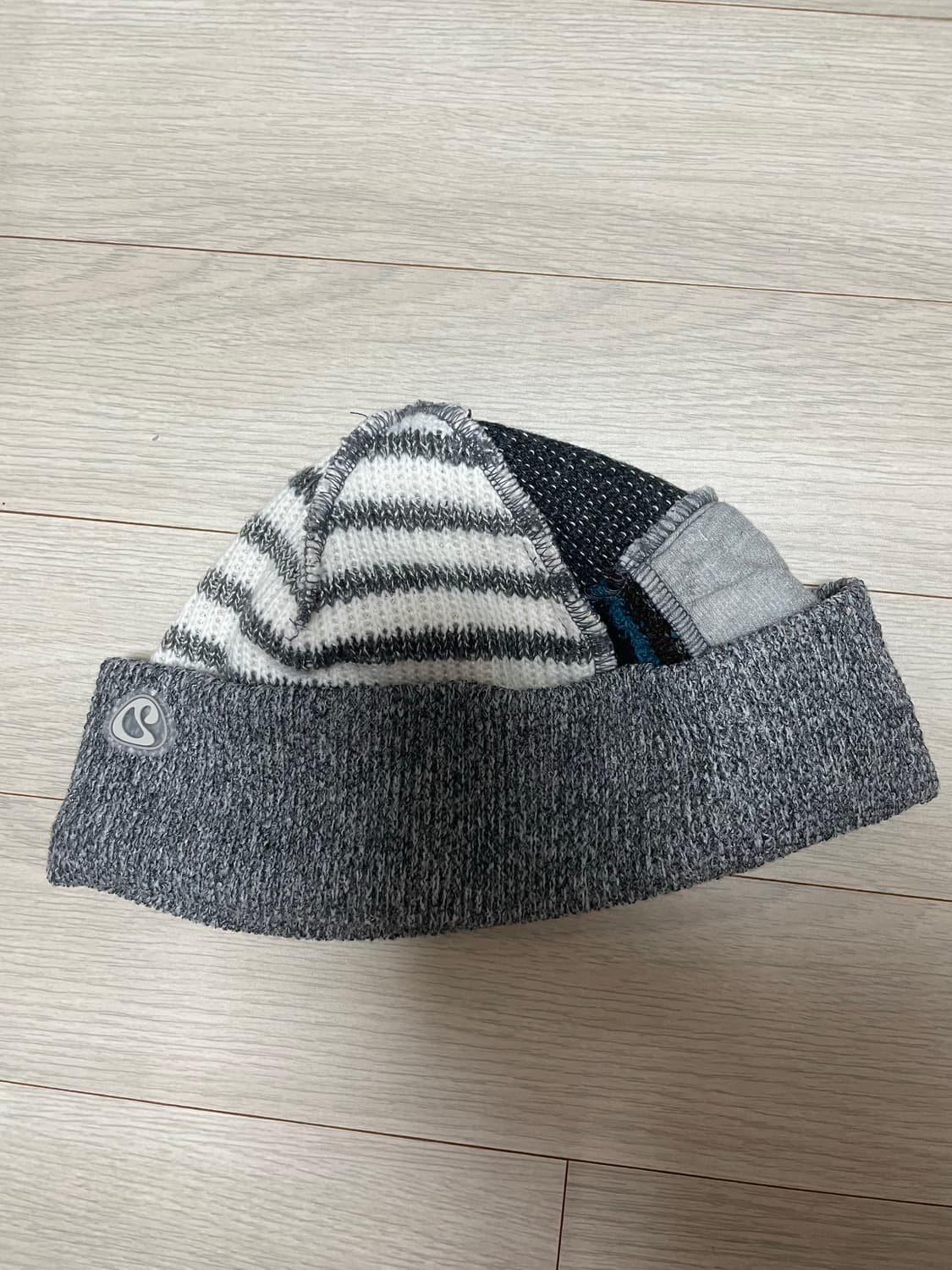 코이세이오 패치워크 비니 그레이 상품이미지1