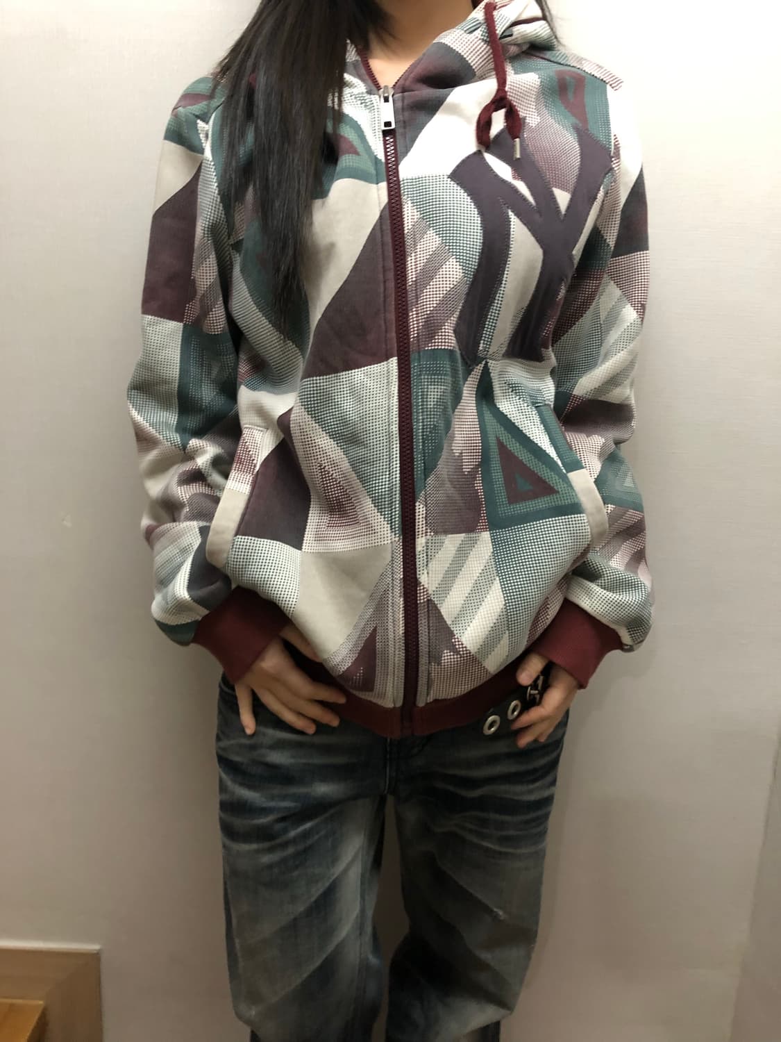 빈티지 mlb 화이트 후드집업 상품이미지2