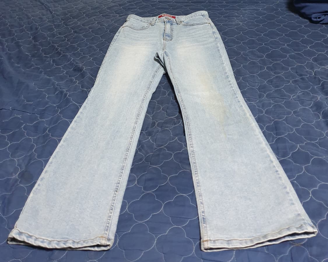 QMARKET 워싱 데님 팬츠 연청 (28) 상품이미지1