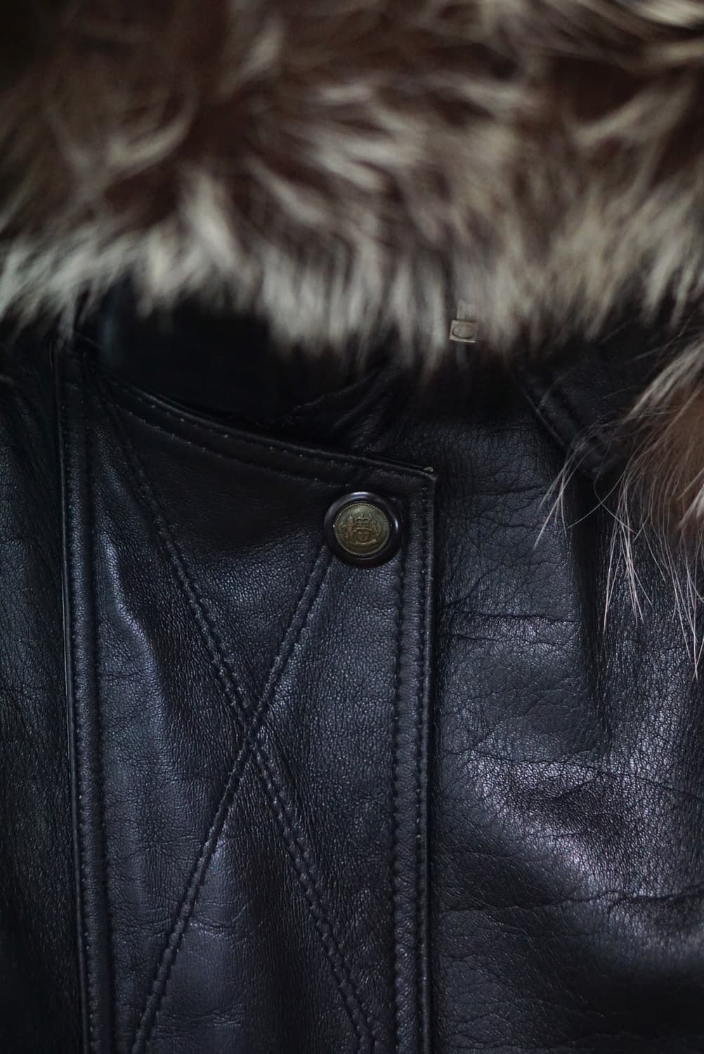 후드레더 퍼 자켓 상품이미지6