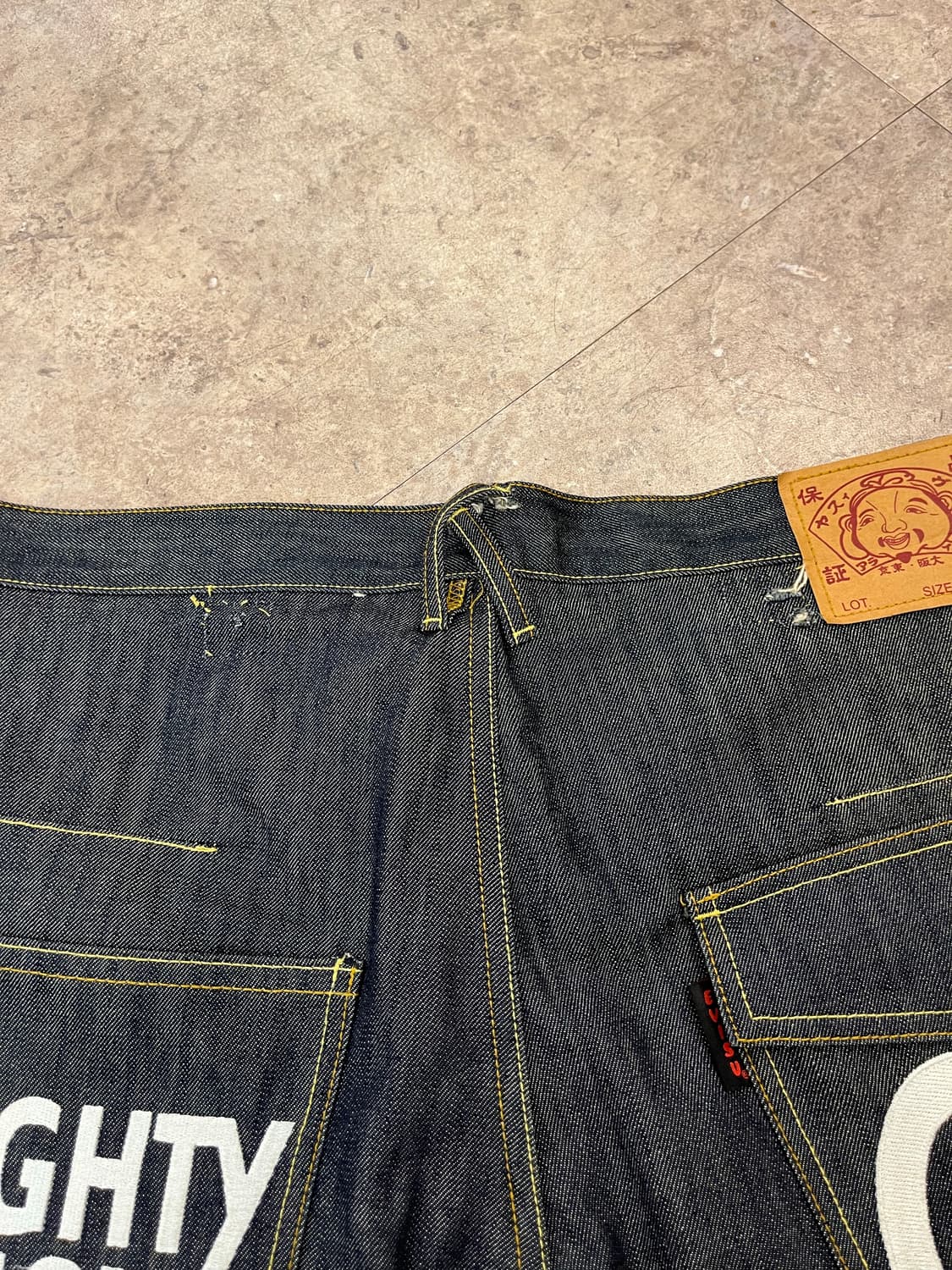 에비수 백프린팅 데님 팬츠 36  #csz1792 상품이미지7