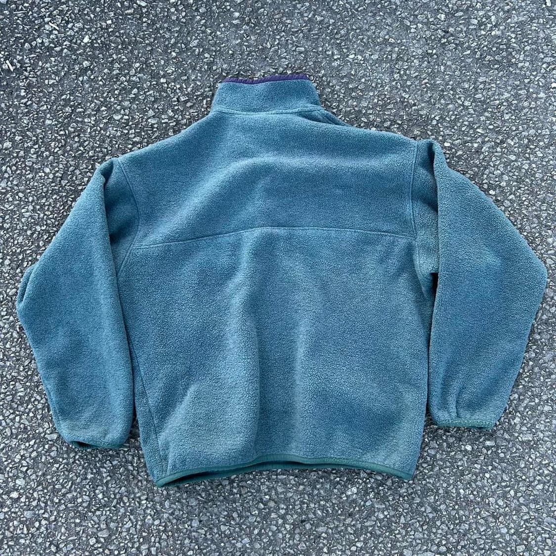 90s 자메이카 파타고니아 신칠라 스냅-T 블루그린/퍼플 상품이미지7