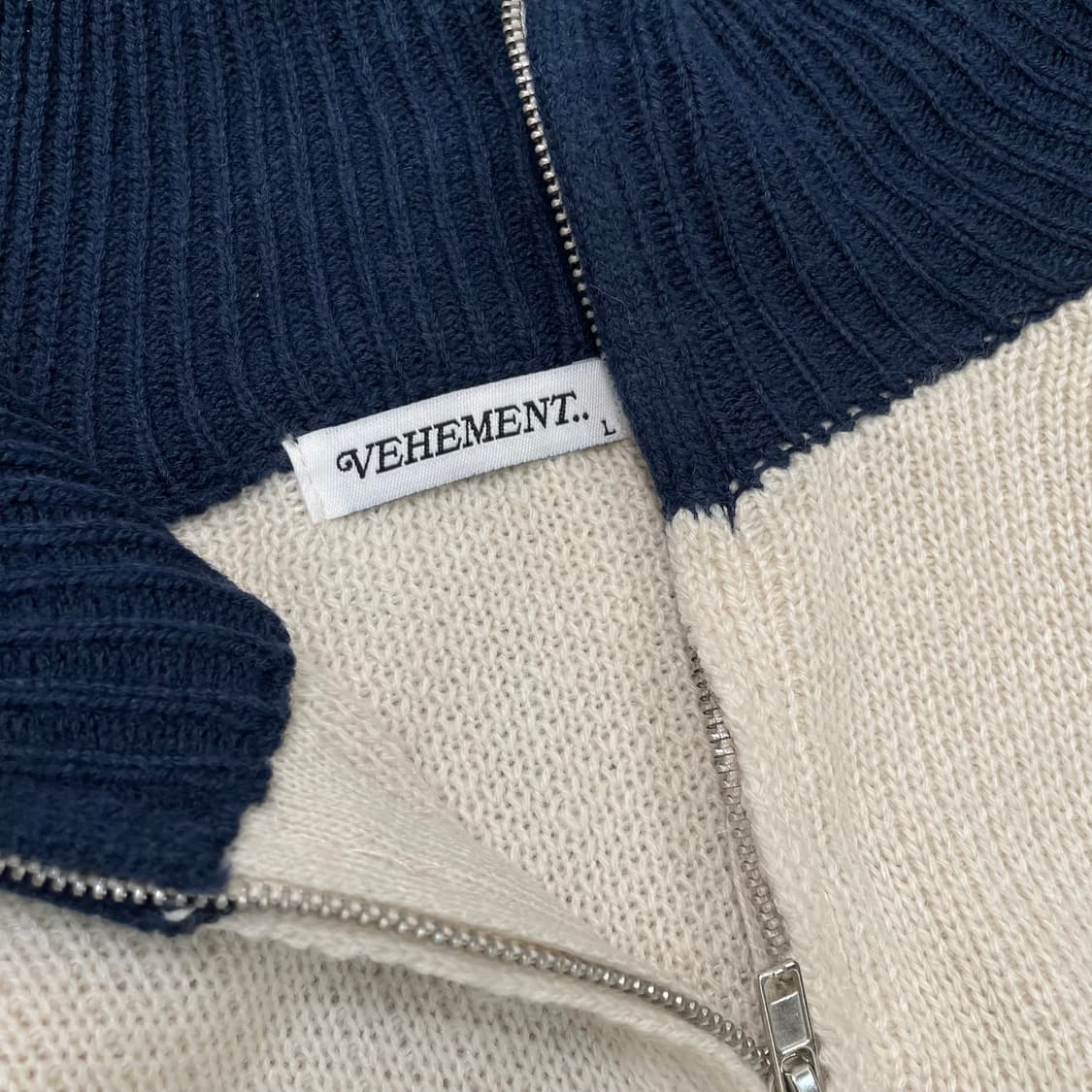 VEHEMENT japan 우먼스 크롭 니트 집업  상품이미지3