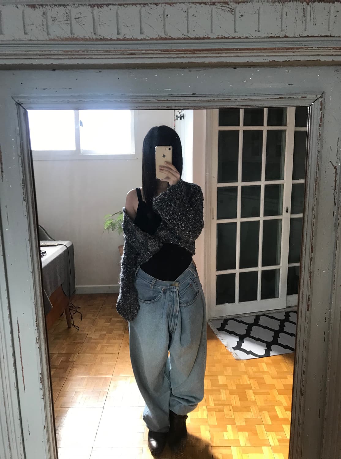 vintage grey short cardign  상품이미지1