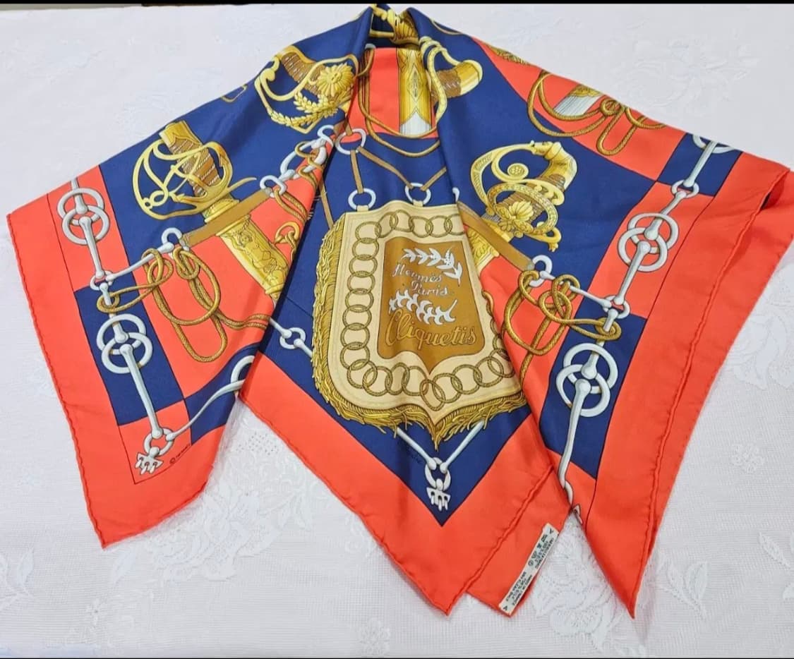 에르메스(Hermes) 실크 빈티지스카프 까레 90 상품이미지6