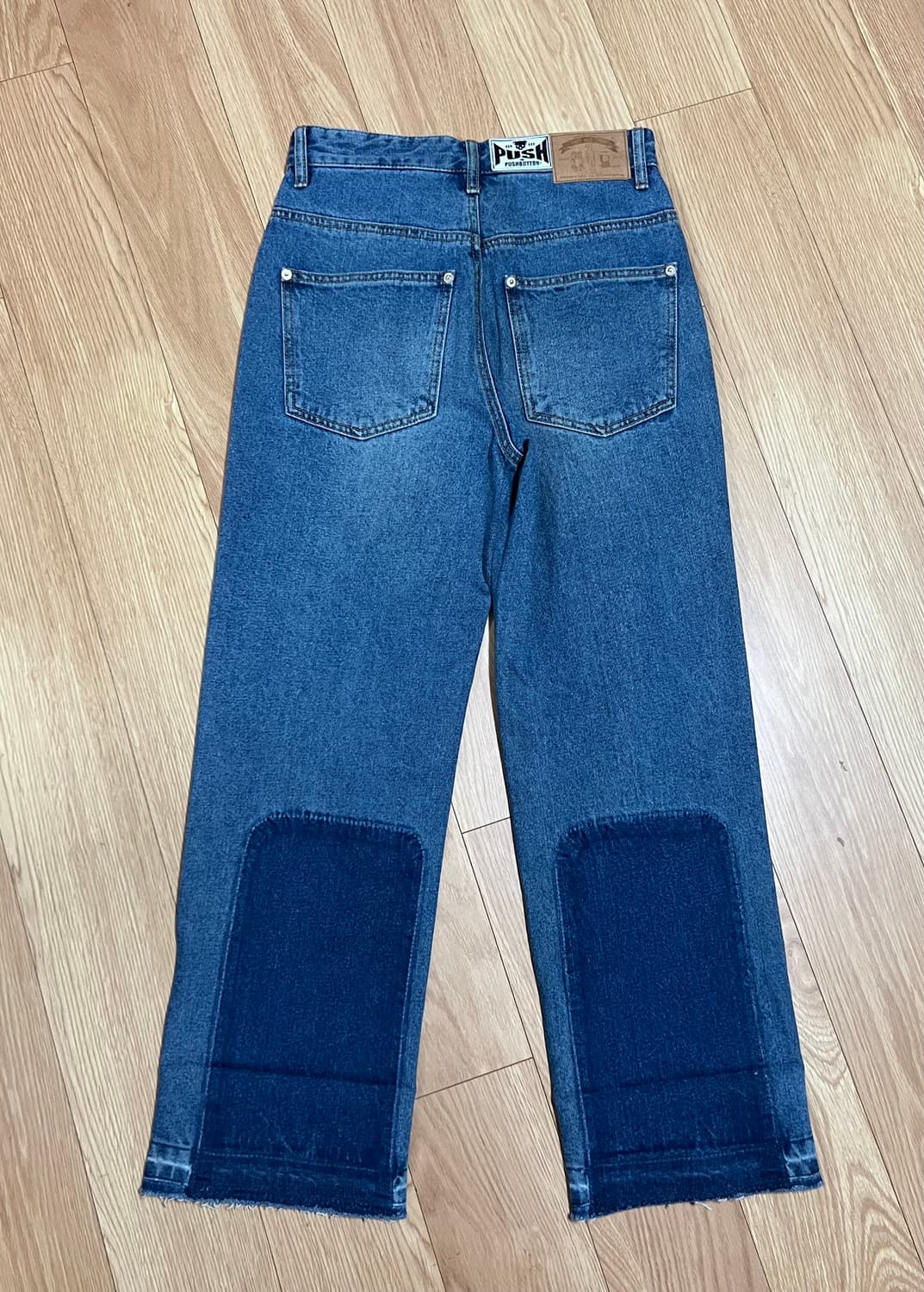 푸시버튼 롤업 데님팬츠 상품이미지4