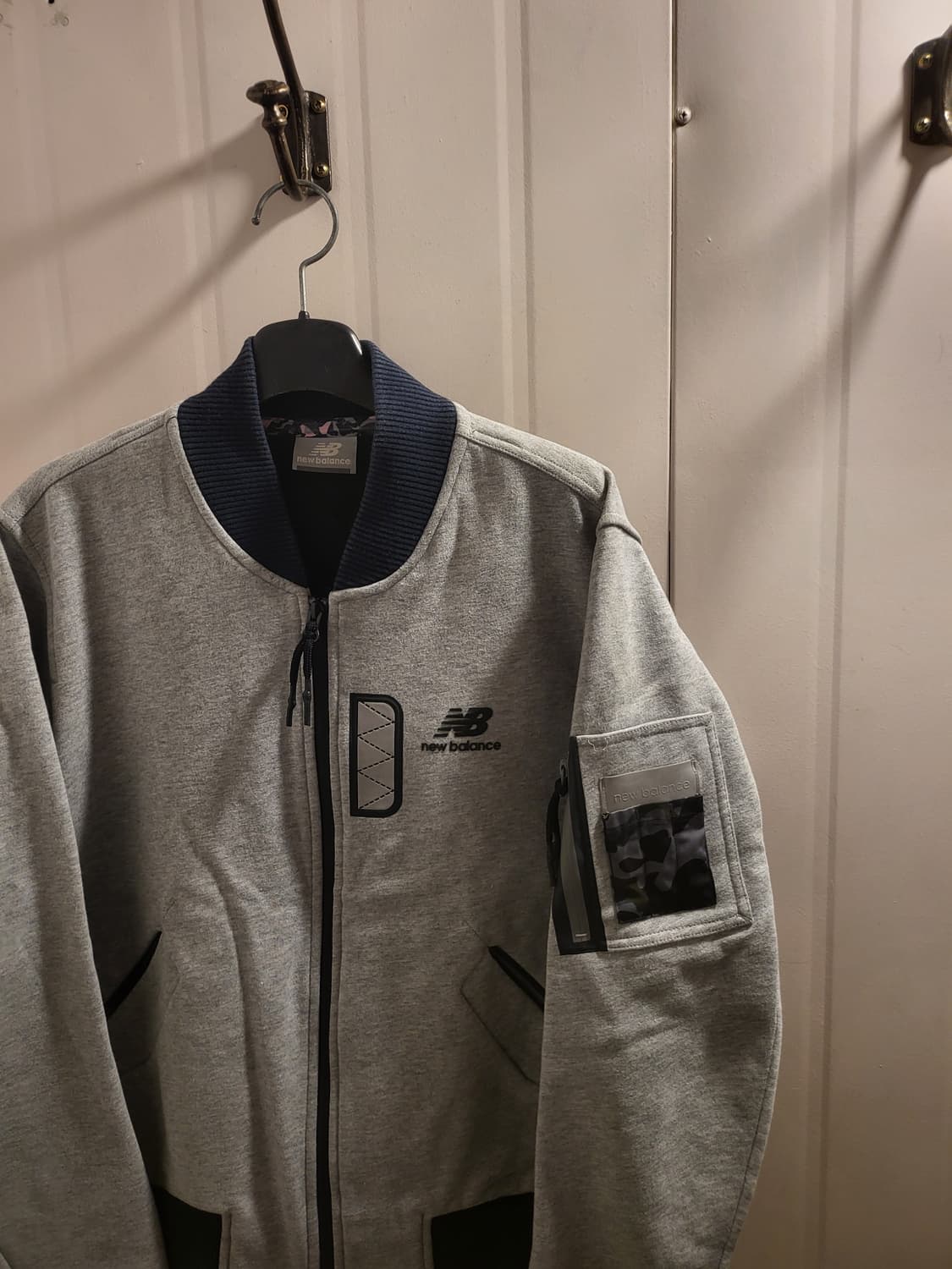 [90]뉴발란스 그레이 블루종 집업 자켓 상품이미지2