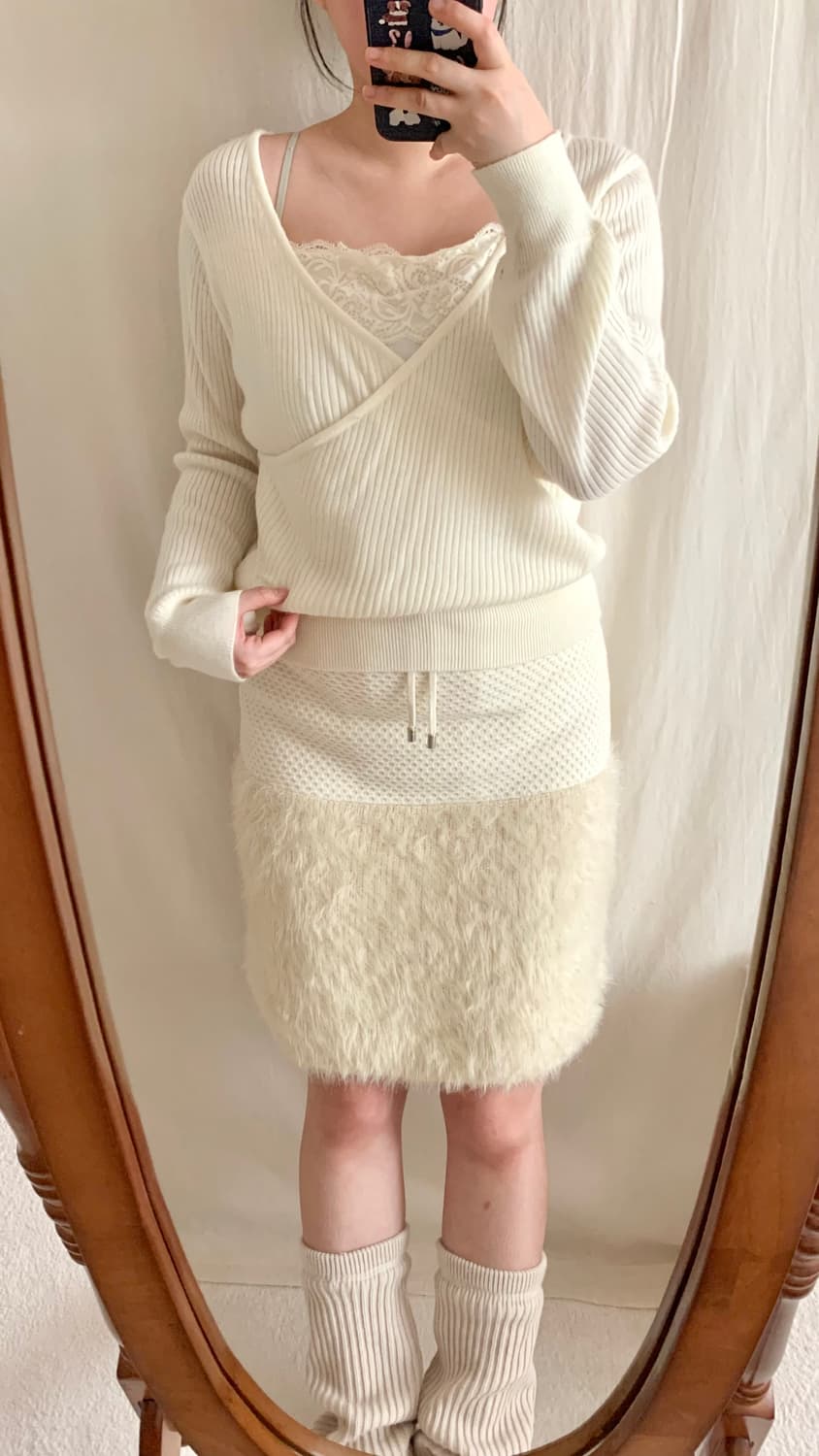 갸루 퍼 스커트 상품이미지6