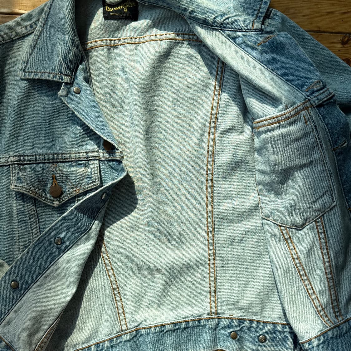 90‘s 랭글러 3세대 데님자켓 연청 지쟌 상품이미지4