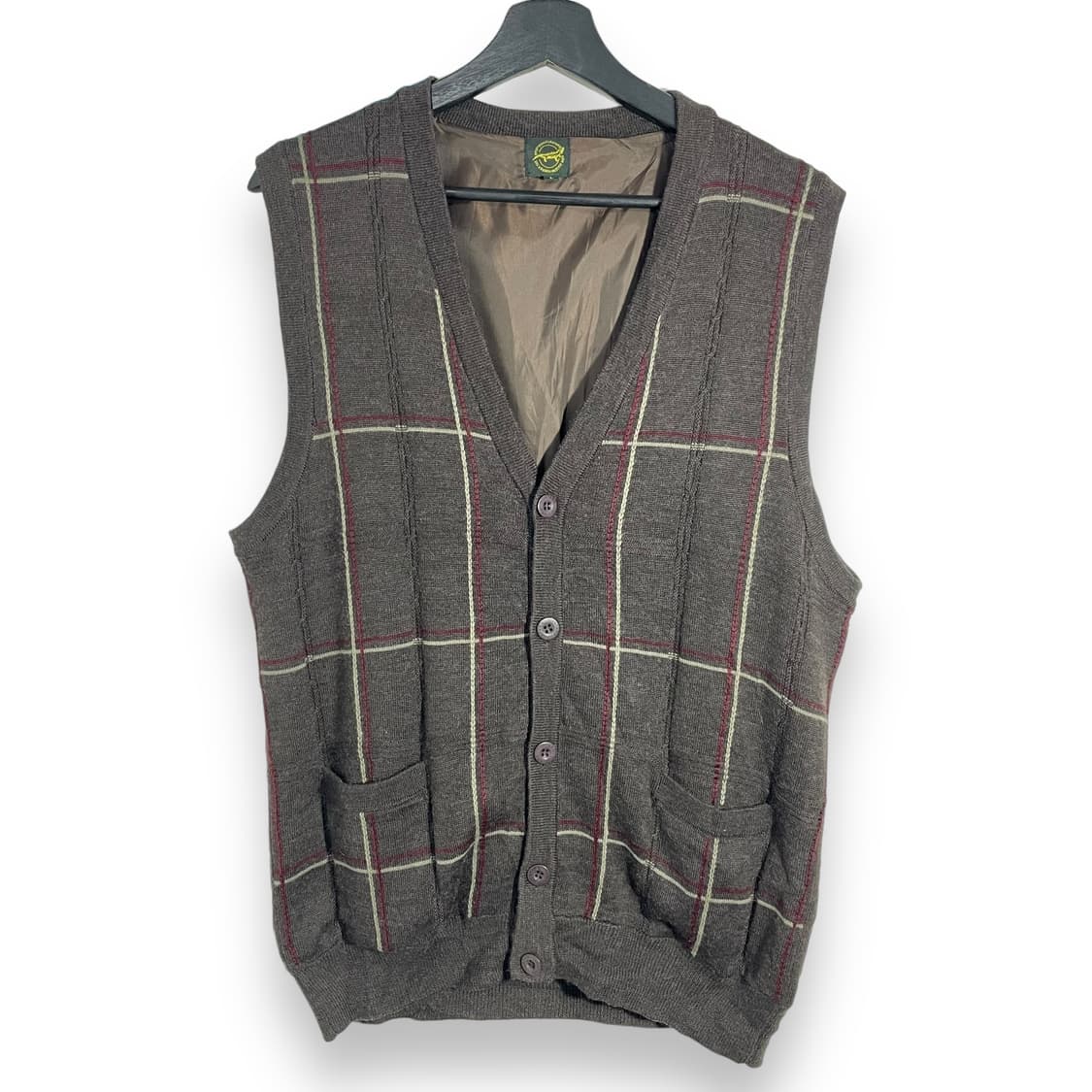 체크패턴 니트 베스트 상품이미지1