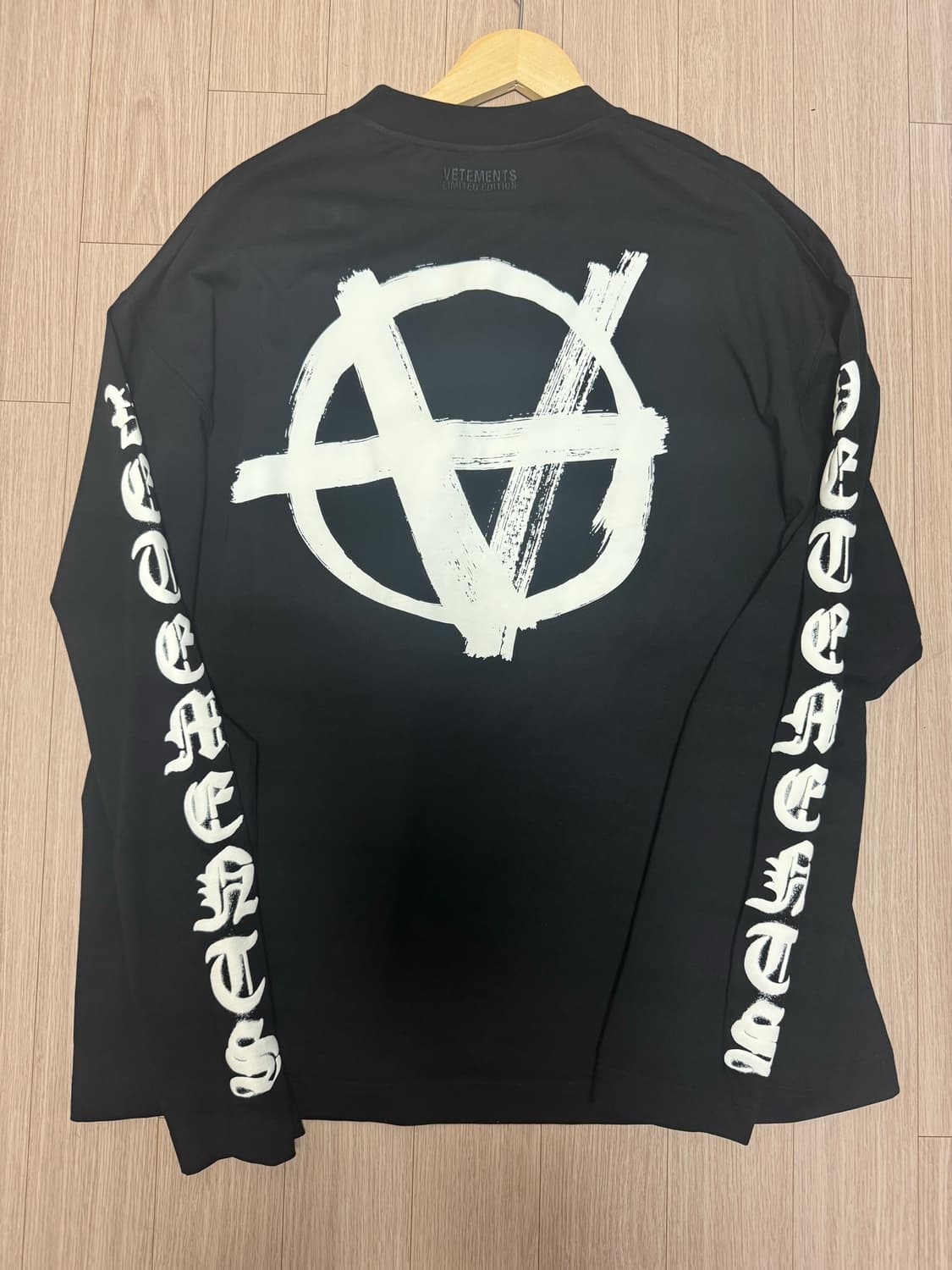Vetements 베트멍 아나키 롱슬리브 티셔츠 xs 상품이미지2