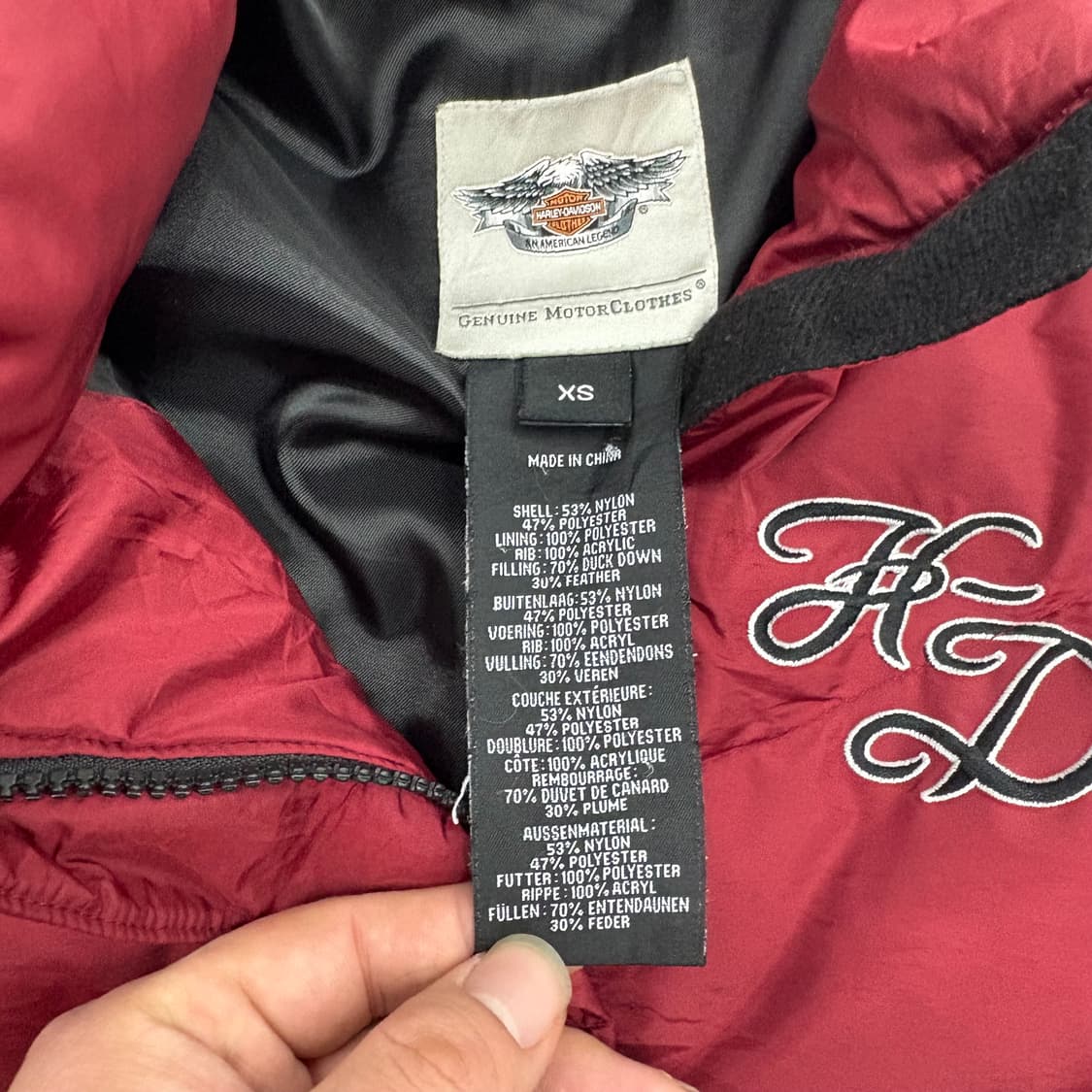 (90)할리데이비슨자수푸퍼패딩 상품이미지4