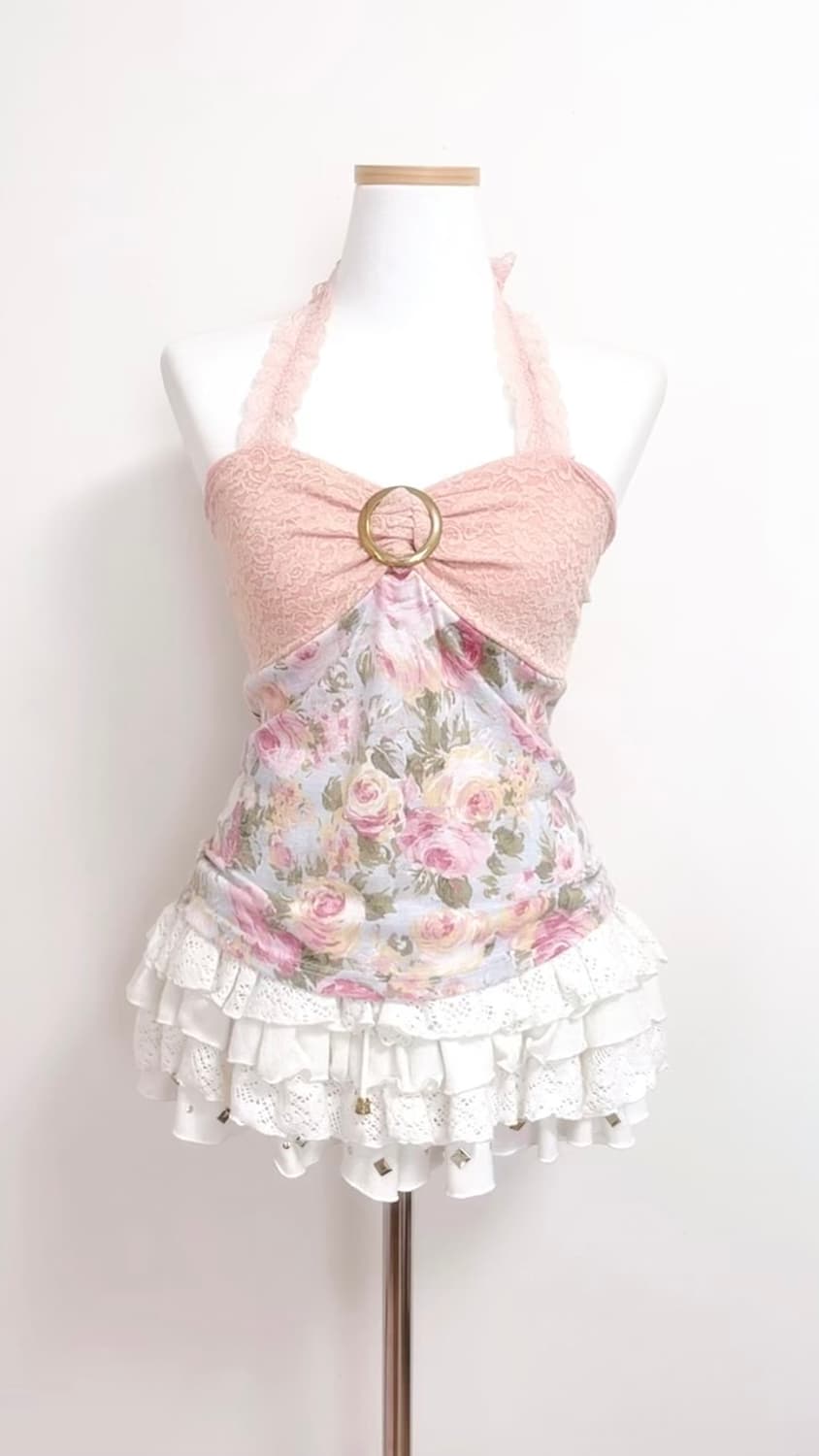 d.i.a. 다이아 히메갸루 플로럴 레이스 홀터넥 오네갸루 러블리로맨틱  상품이미지6