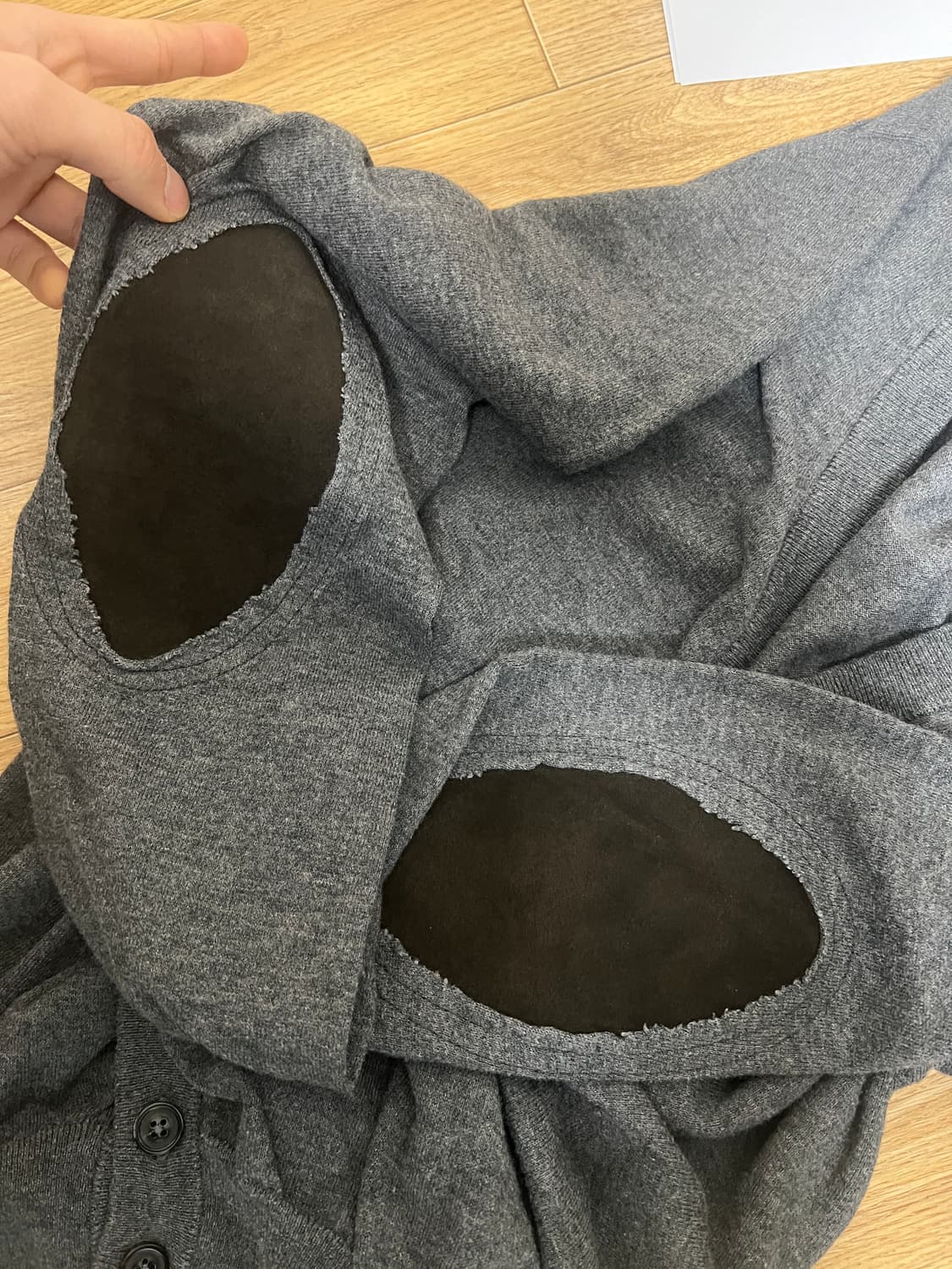 마르지엘라 엘보패치 가디건 그레이 L 상품이미지7