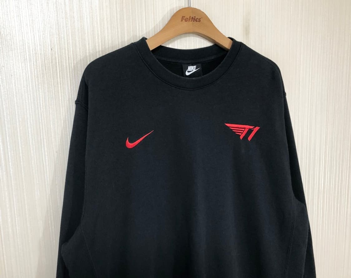 티원(T1) 나이키 클럽 맨투맨티셔츠 블랙 XL(110) 상품이미지5
