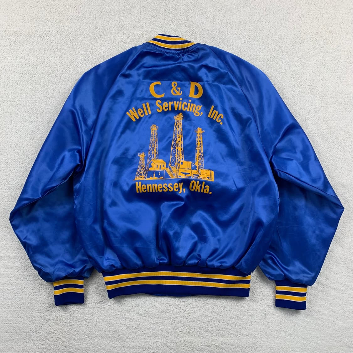 90‘s 아메리칸 빈티지 킹 루이 사틴 자켓 블루 상품이미지3