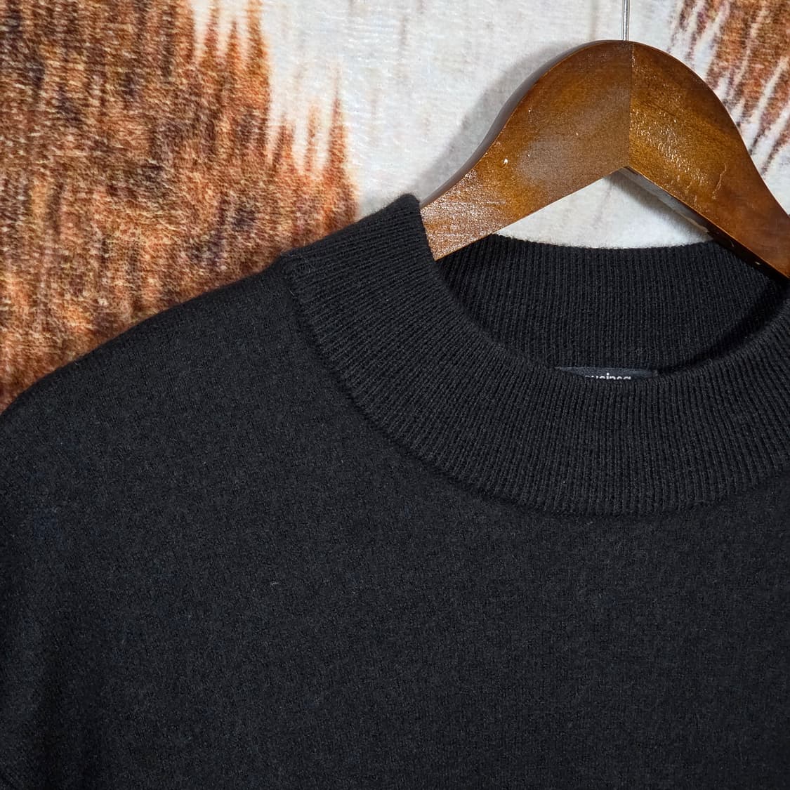 무신사 무지 도톰 블랙 니트 상품이미지2