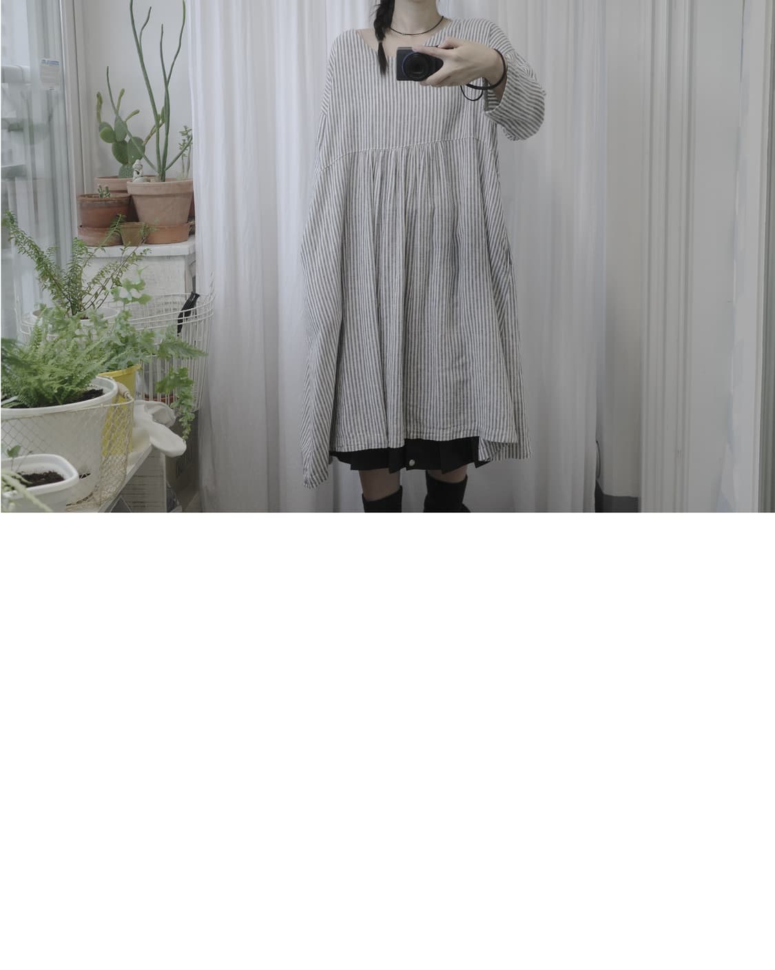 Striped pajama dress 상품이미지4