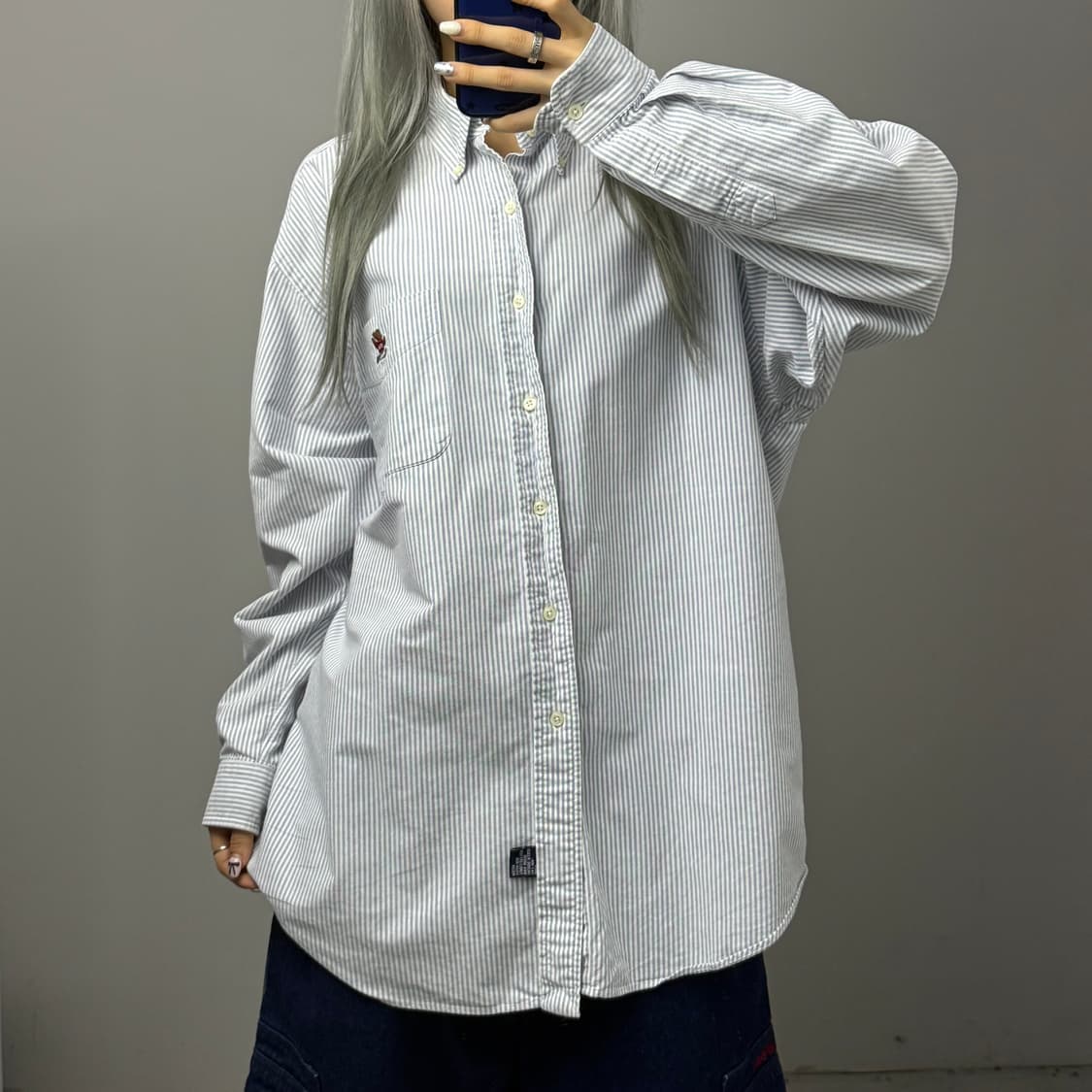 폴로랄프로렌 베어 00s 스트라이프 오버 긴팔 셔츠  상품이미지2