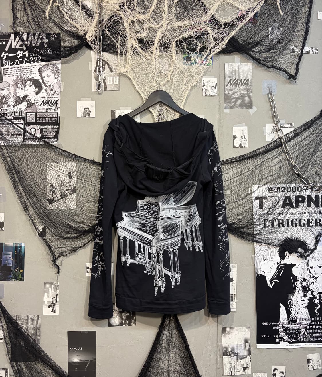 00‘s rope detail Printing hoodie zip up 상품이미지4