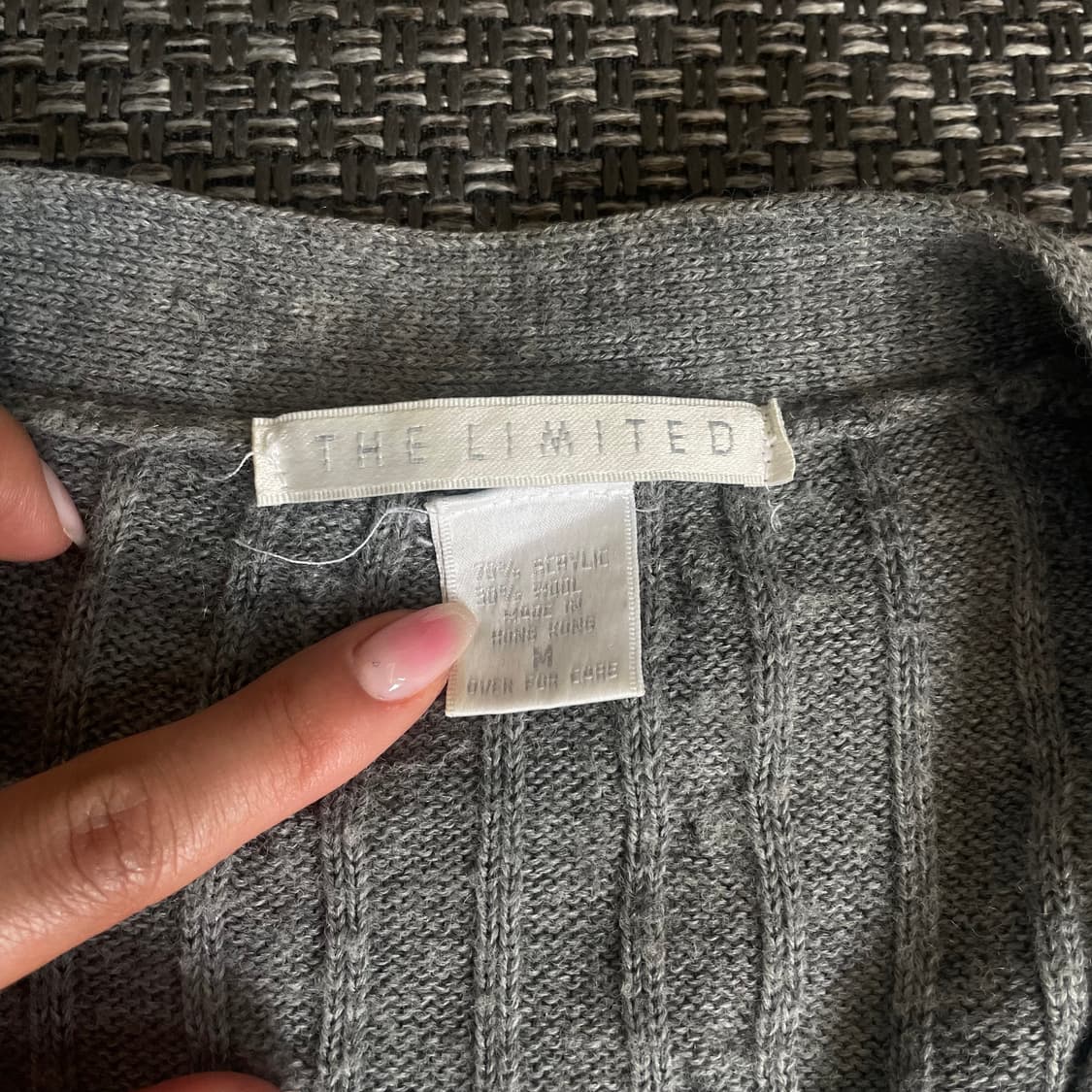 그레이 포켓 케이블 니트 가디건 M 상품이미지5