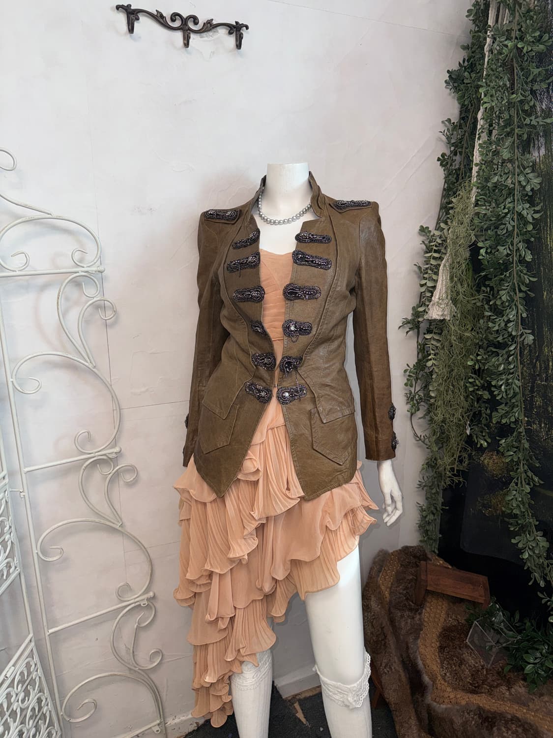 Obzee brown lamb skin napoleon jacket 상품이미지6