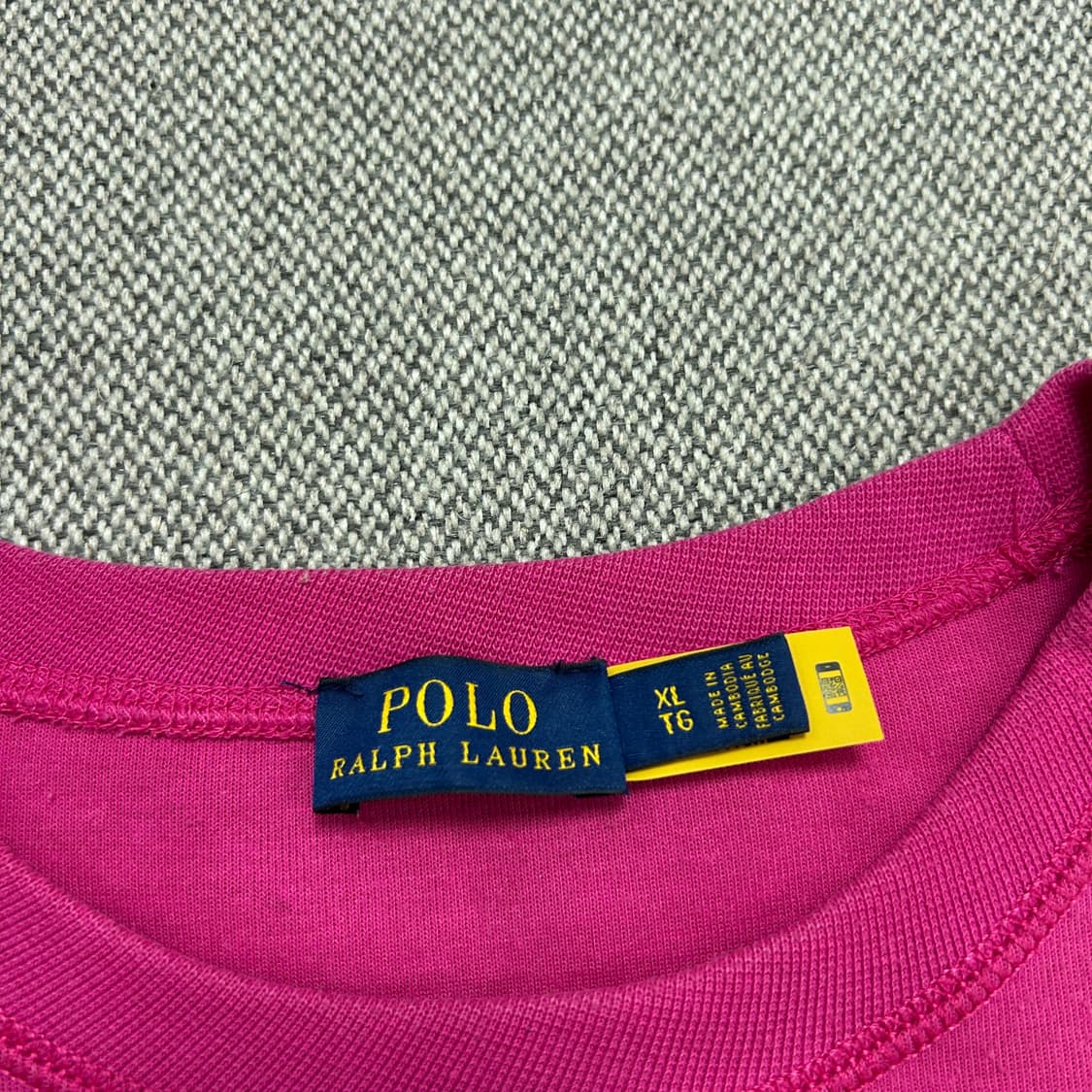 폴로 우먼스 트임 핑크 맨투맨(XL) 상품이미지2