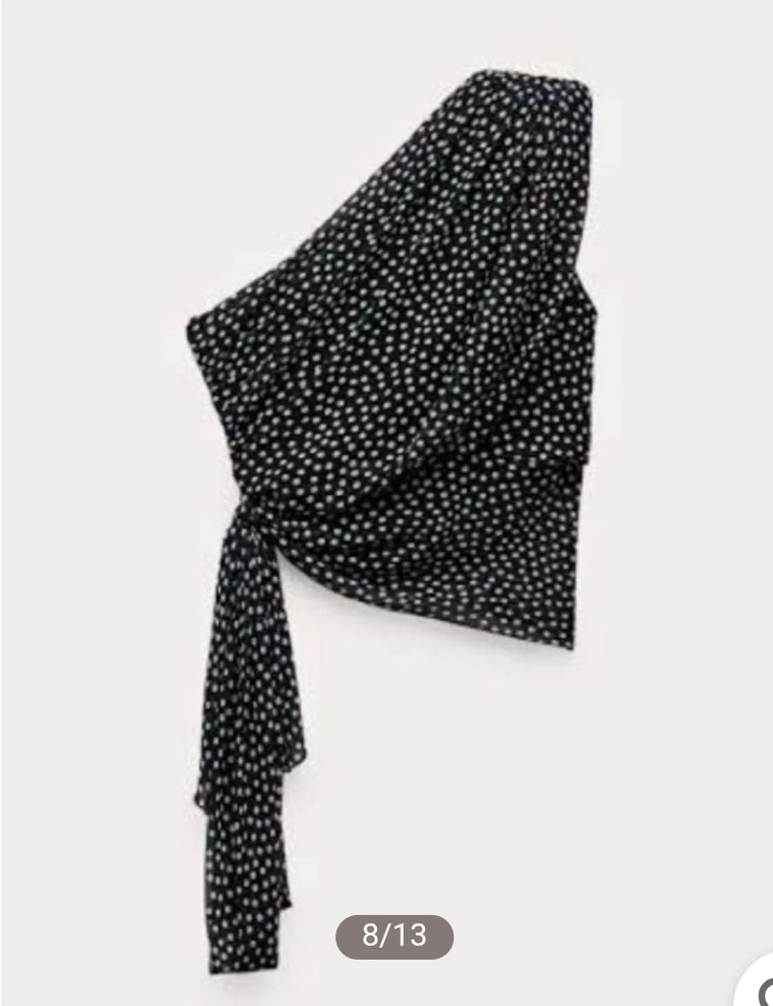 자라 ZARA 도트 땡땡이 비대칭 나시 탑 블라우스 S 55 새상품 상품이미지10