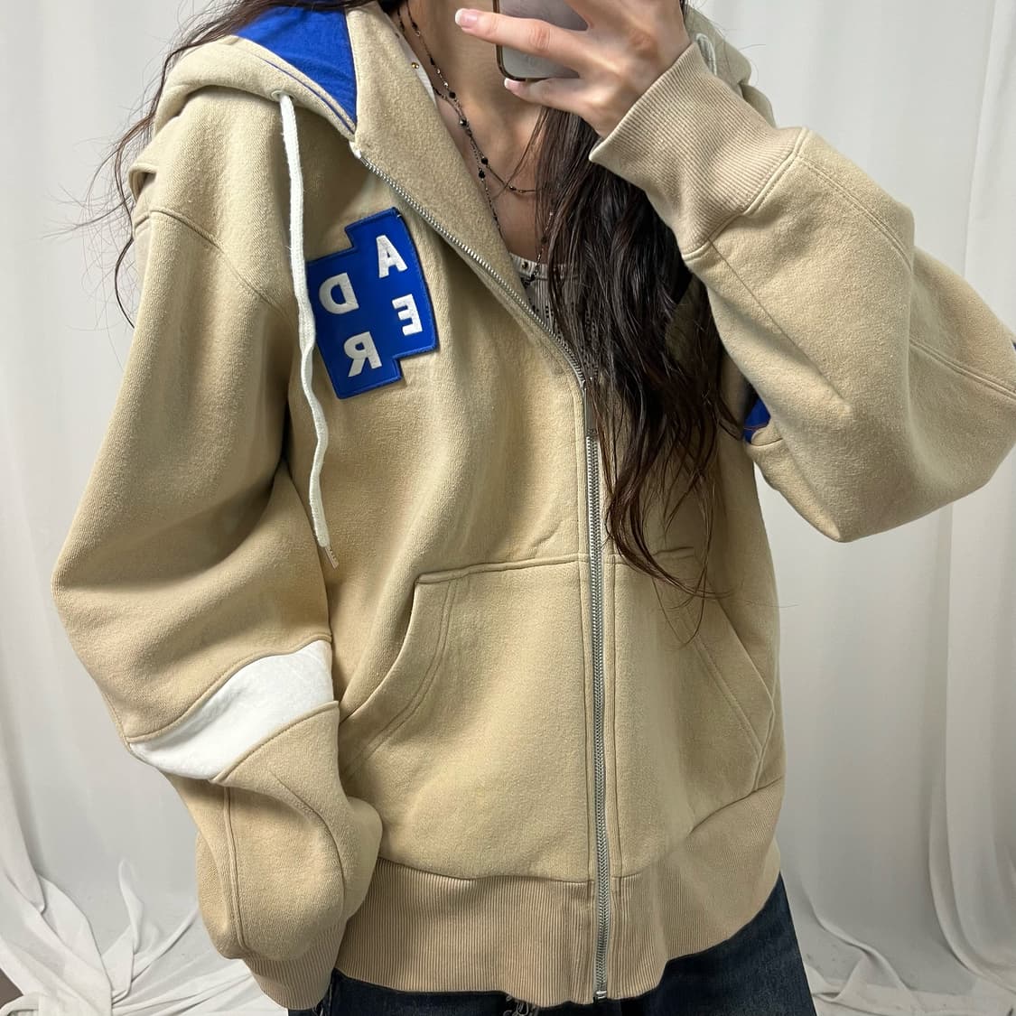 ADER ERROR beige double hood zip-up 상품이미지3