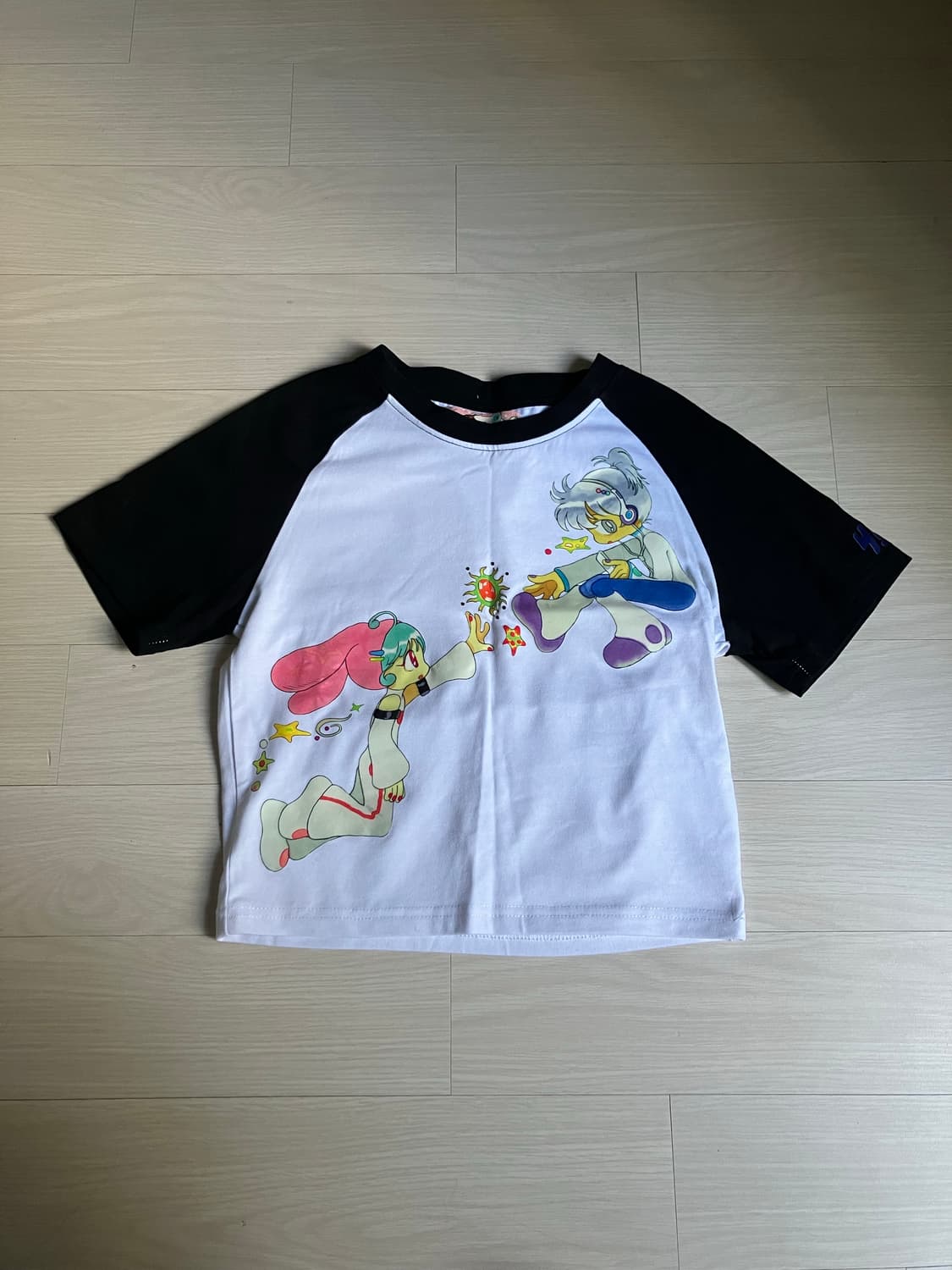 Yuminha 레글런 크롭 티셔츠 상품이미지1