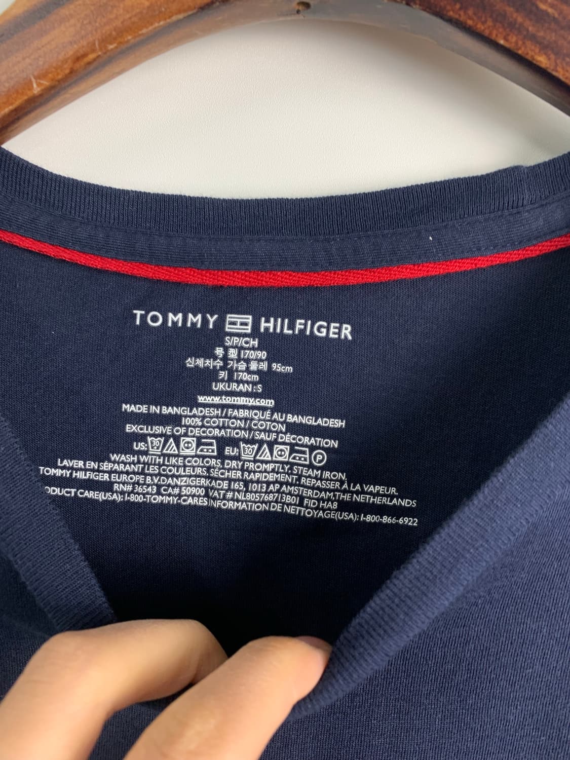 타미힐피거 자수로고 네이비 롱 슬리브 긴팔티 상품이미지4