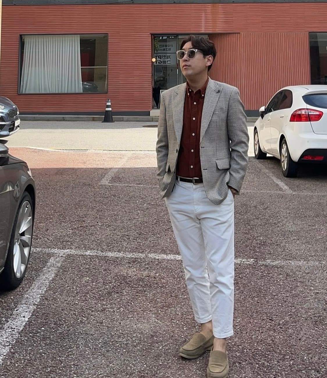 STCO 하운드투스 베이지 피크드 싱글 울자켓 L 100 상품이미지9