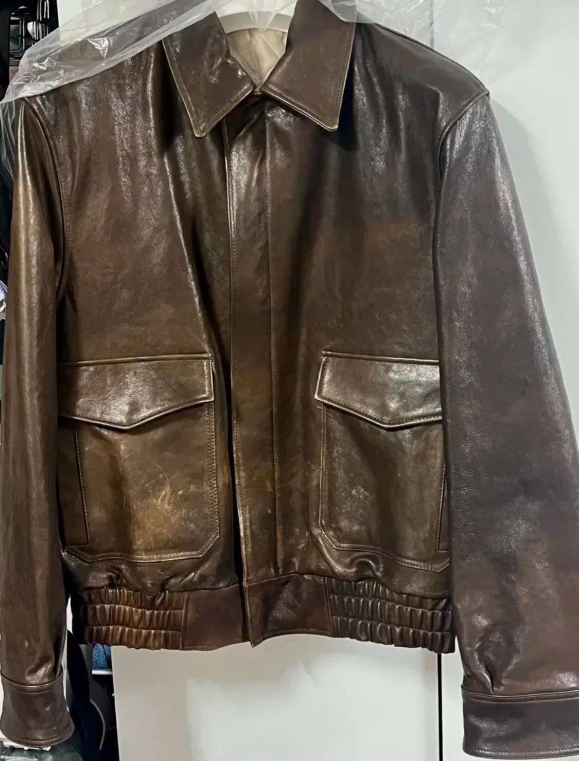 베지터블 레더 A-2 자켓 상품이미지1